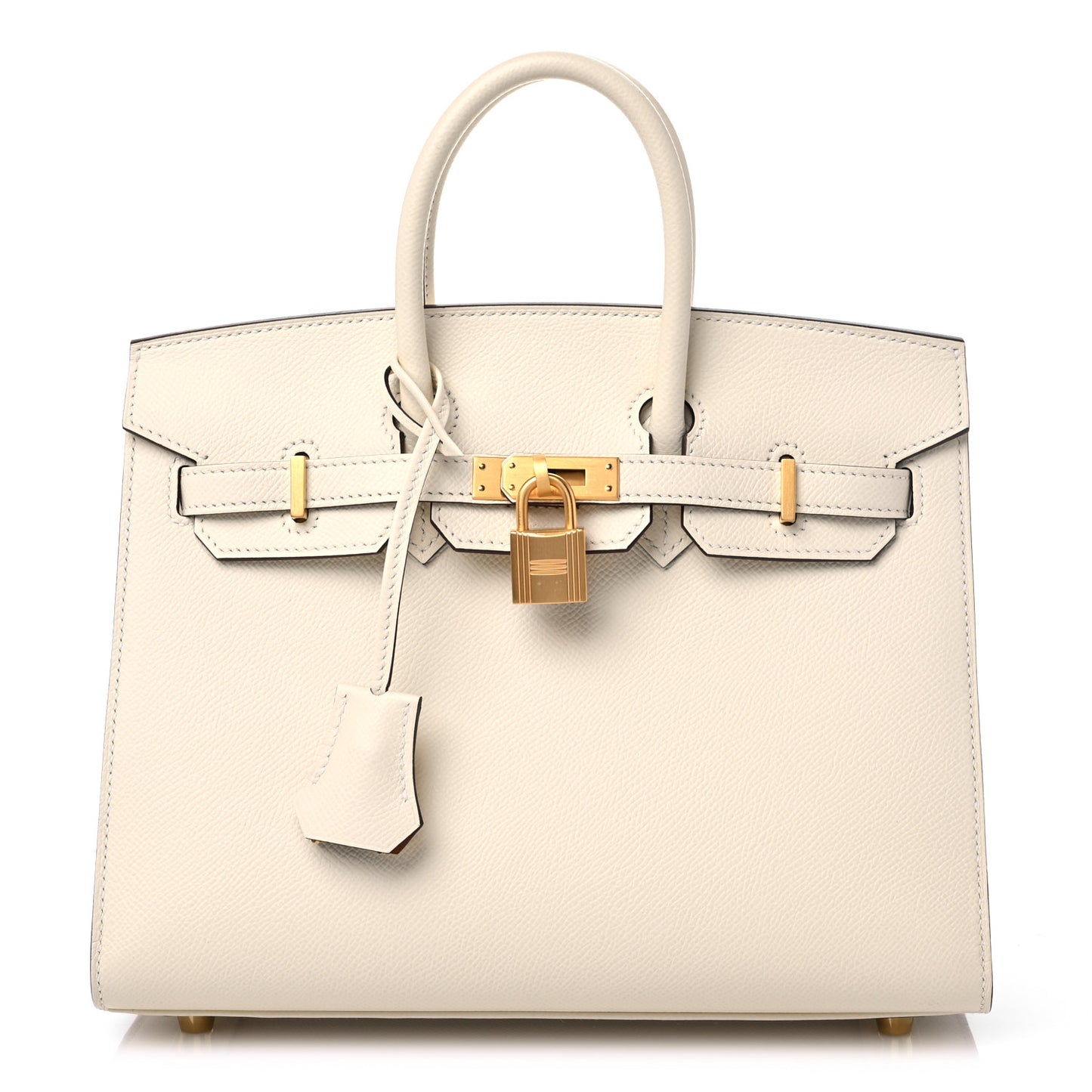 Epsom Horseshoe Birkin Sellier 25 Nata Toffee