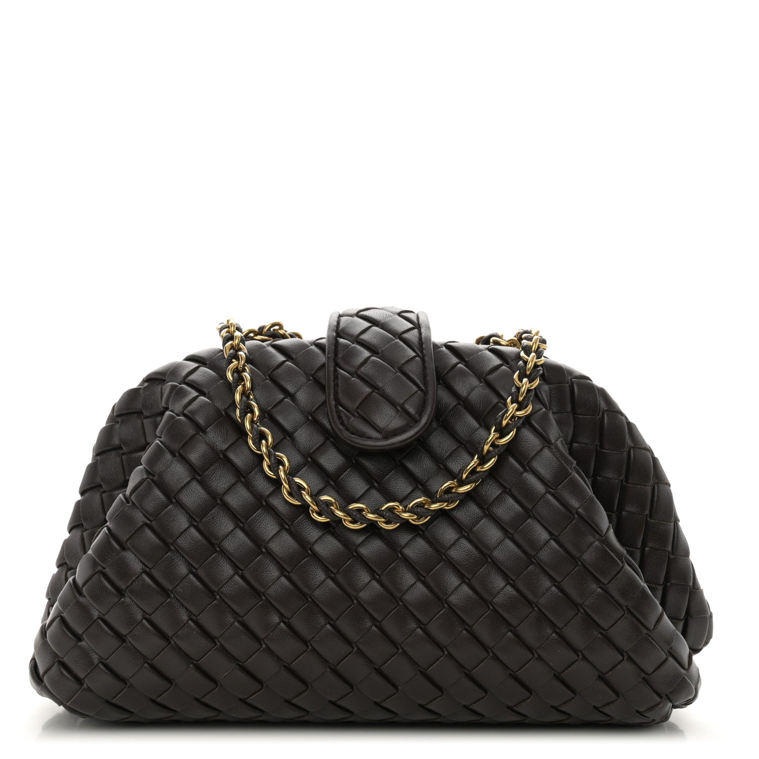 Bottega Veneta Nappa Intrecciato Small The Lauren 1980 Clutch With Chain Fondant 1 of 11