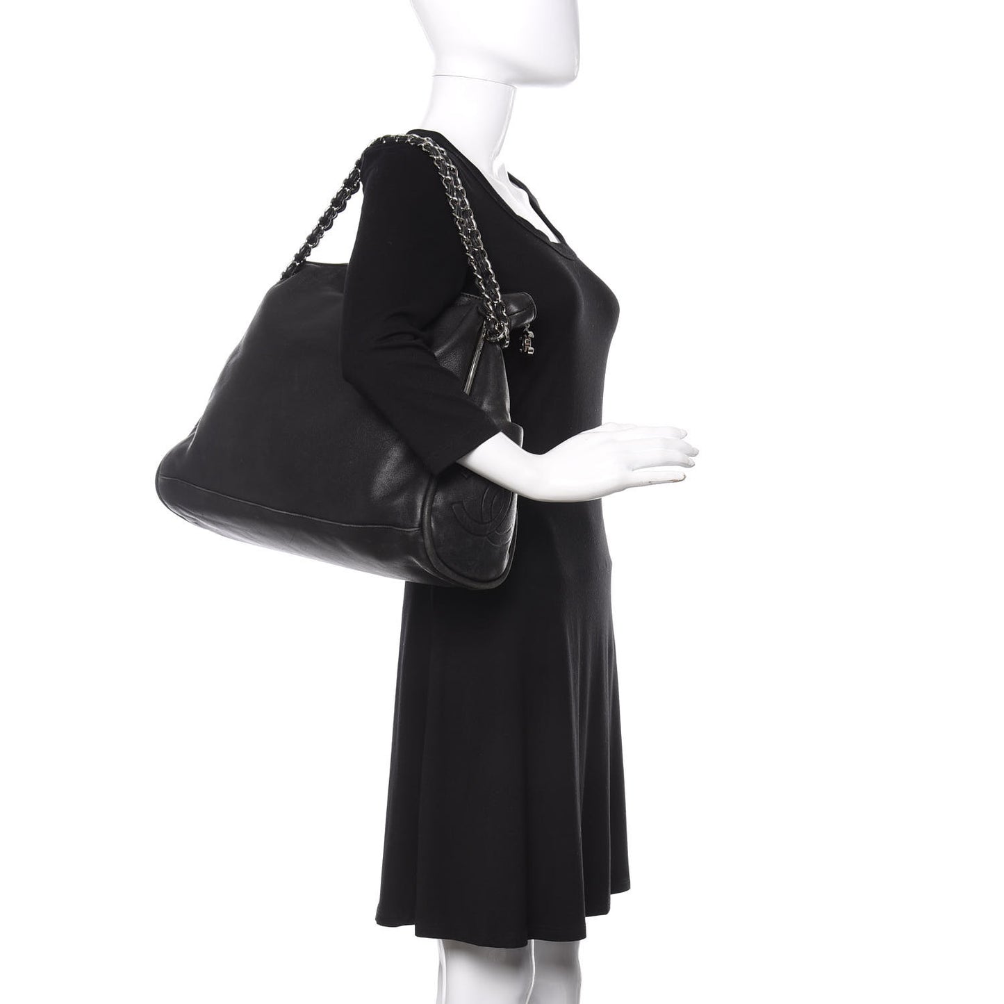 Lambskin Large Ultimate Soft Tote Black