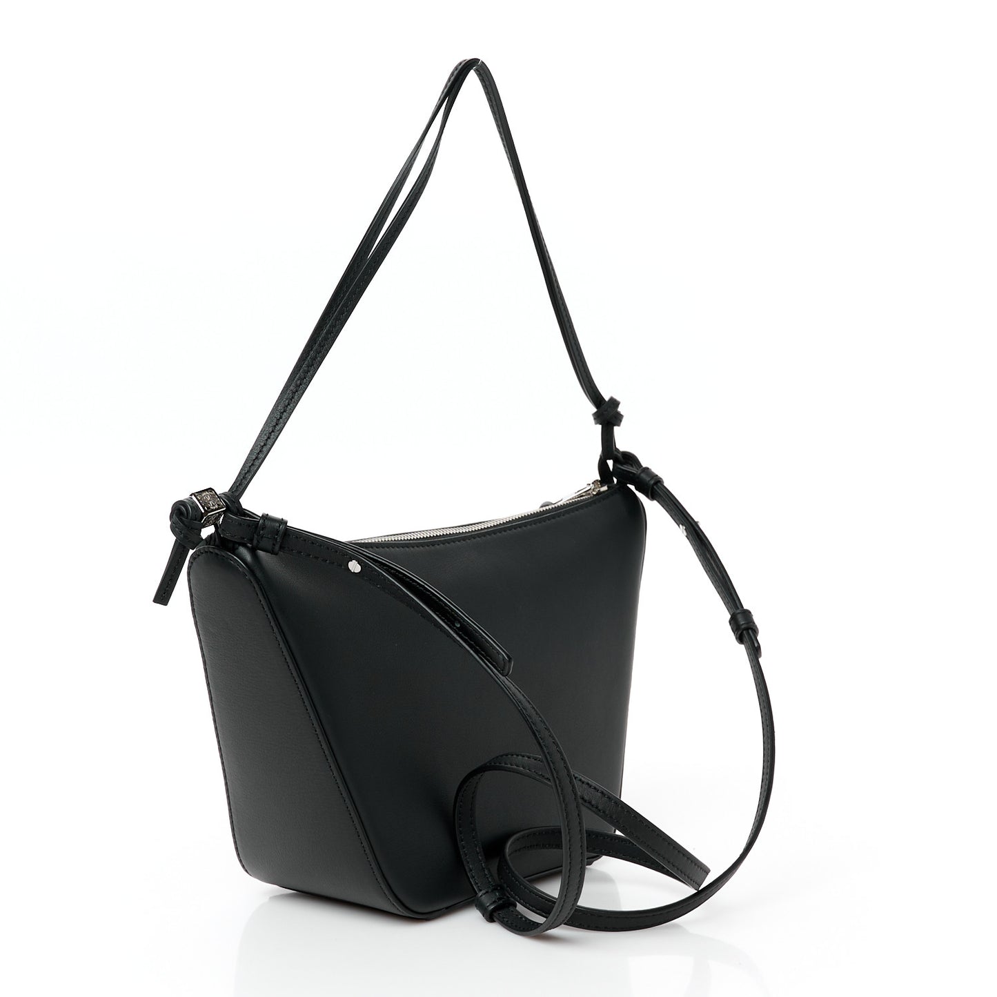 Calfskin Mini Hammock Hobo Black