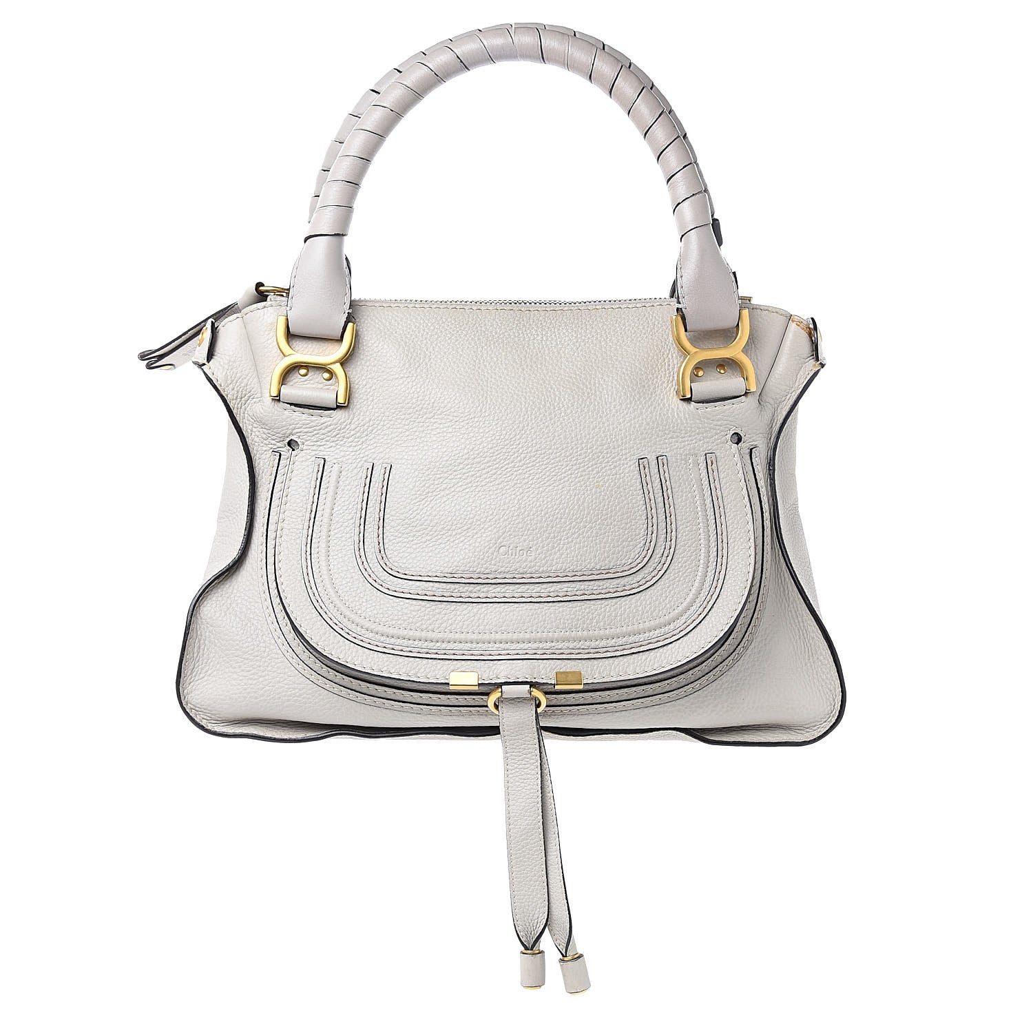 Chloe Calfskin Medium Marcie Satchel Dove 1 of 14