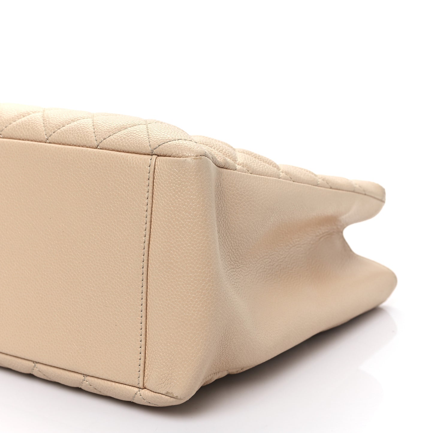 Caviar Quilted Grand Shopping Tote GST Beige Clair