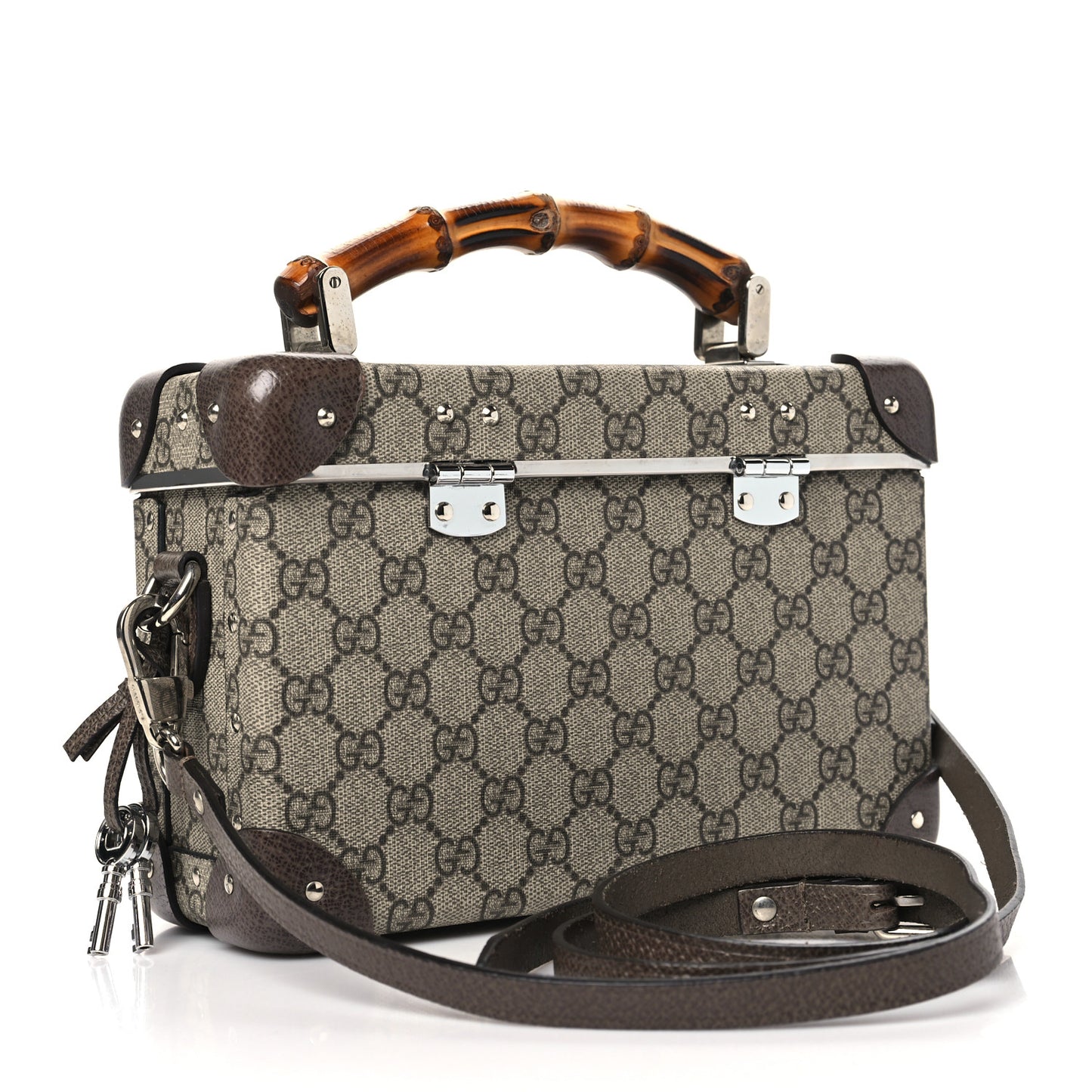 GG Supreme Monogram Globe-Trotter Beauty Case Brown