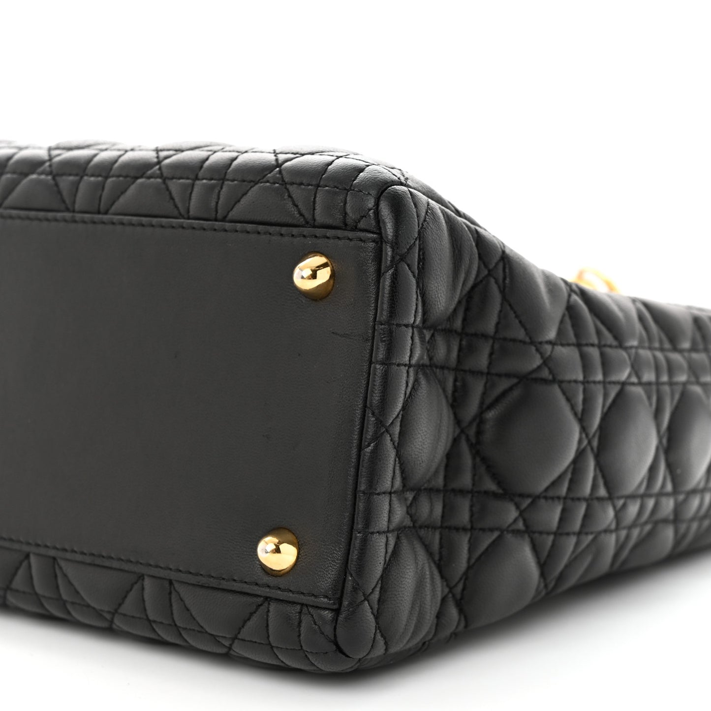 Lambskin Cannage Large Lady Dior Black