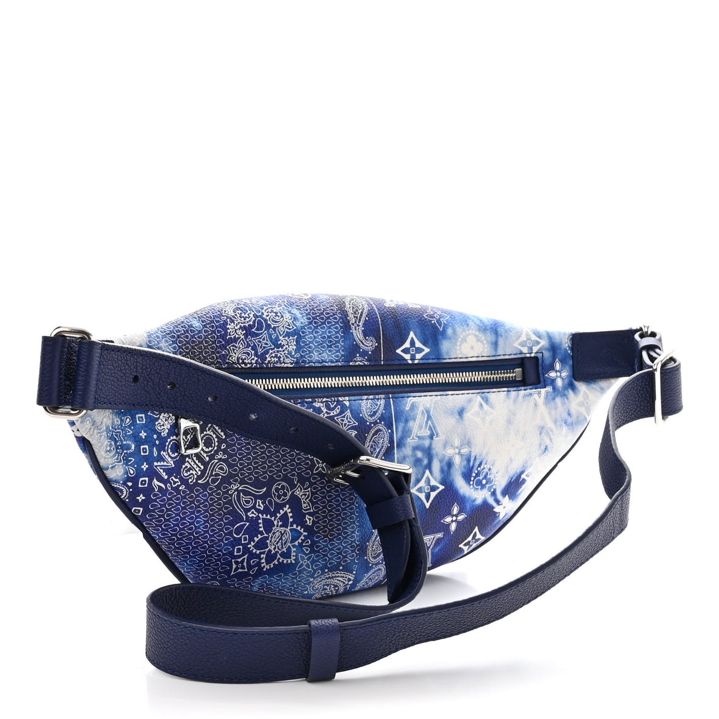 Cowhide Monogram Bandana Discovery Bumbag PM Blue