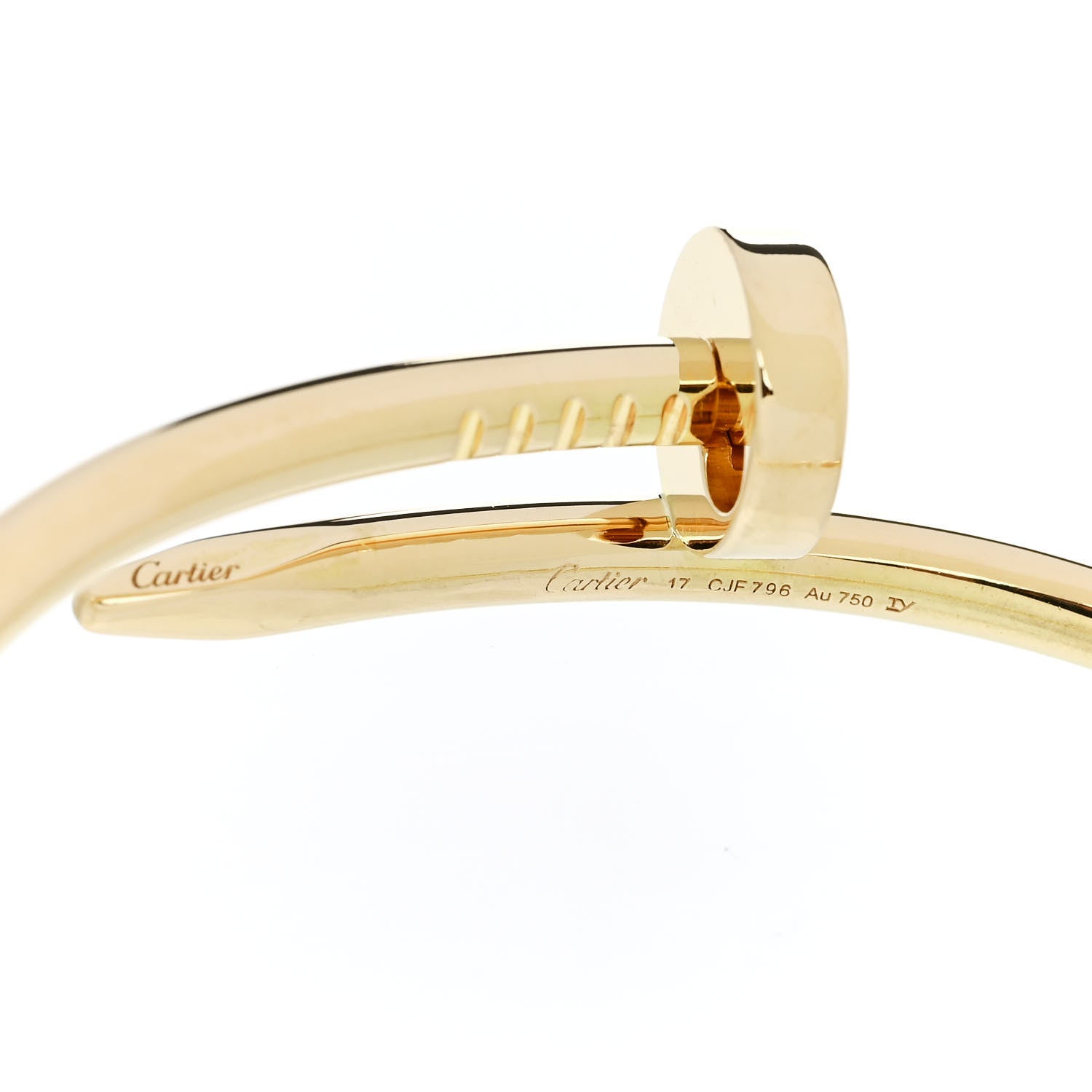 Cartier 18K Yellow Gold Juste Un Clou Bracelet 17 4 of 4