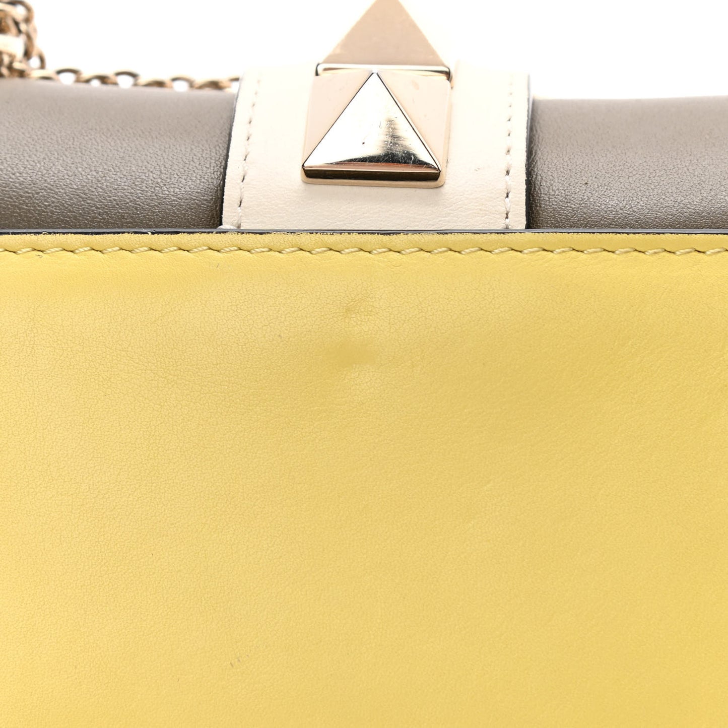 Vitello Colorblock Mini Glam Lock Rockstud Flap Multicolor