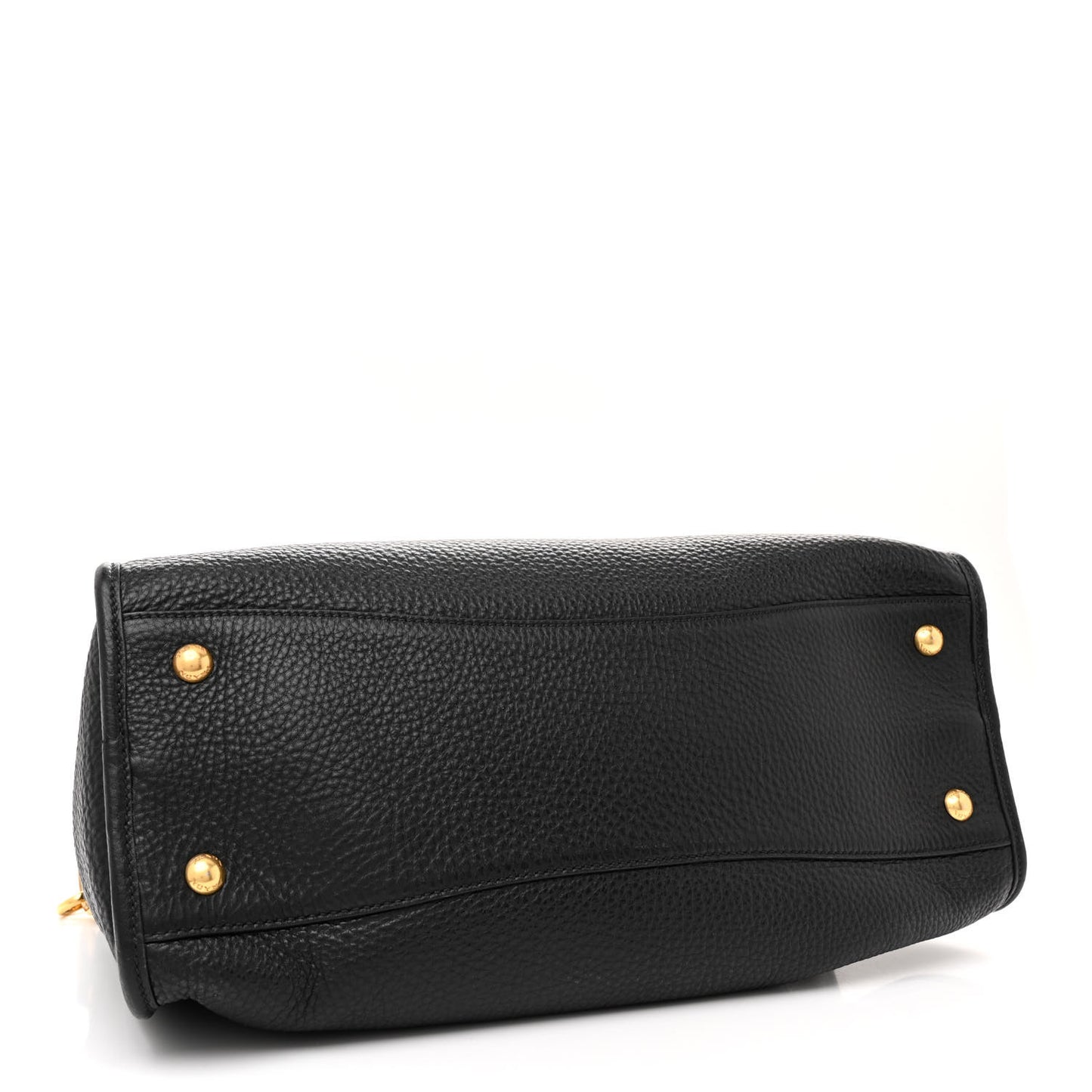 Vitello Daino Shopping Satchel Black