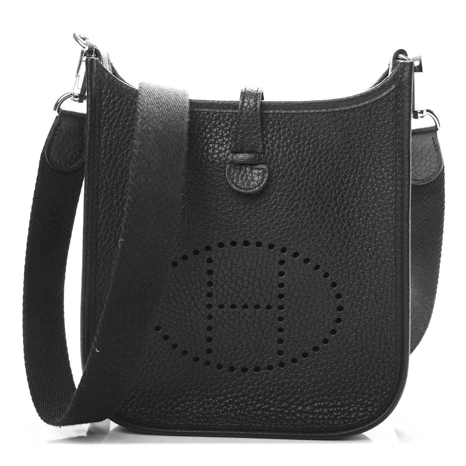 Hermes Taurillon Clemence Evelyne TPM Black 1 of 11