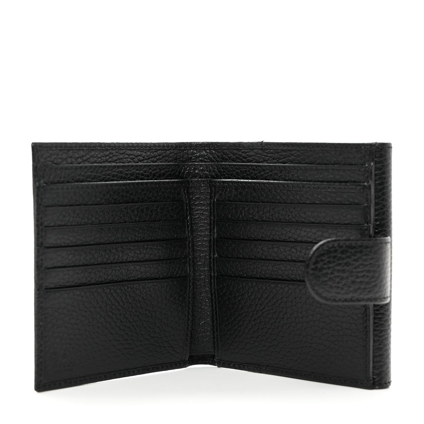 Dollar Calfskin Interlocking G French Wallet Black