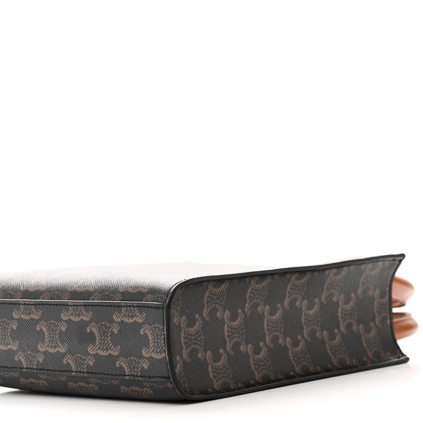 Triomphe Canvas Calfskin Mini Vertical Cabas Tan