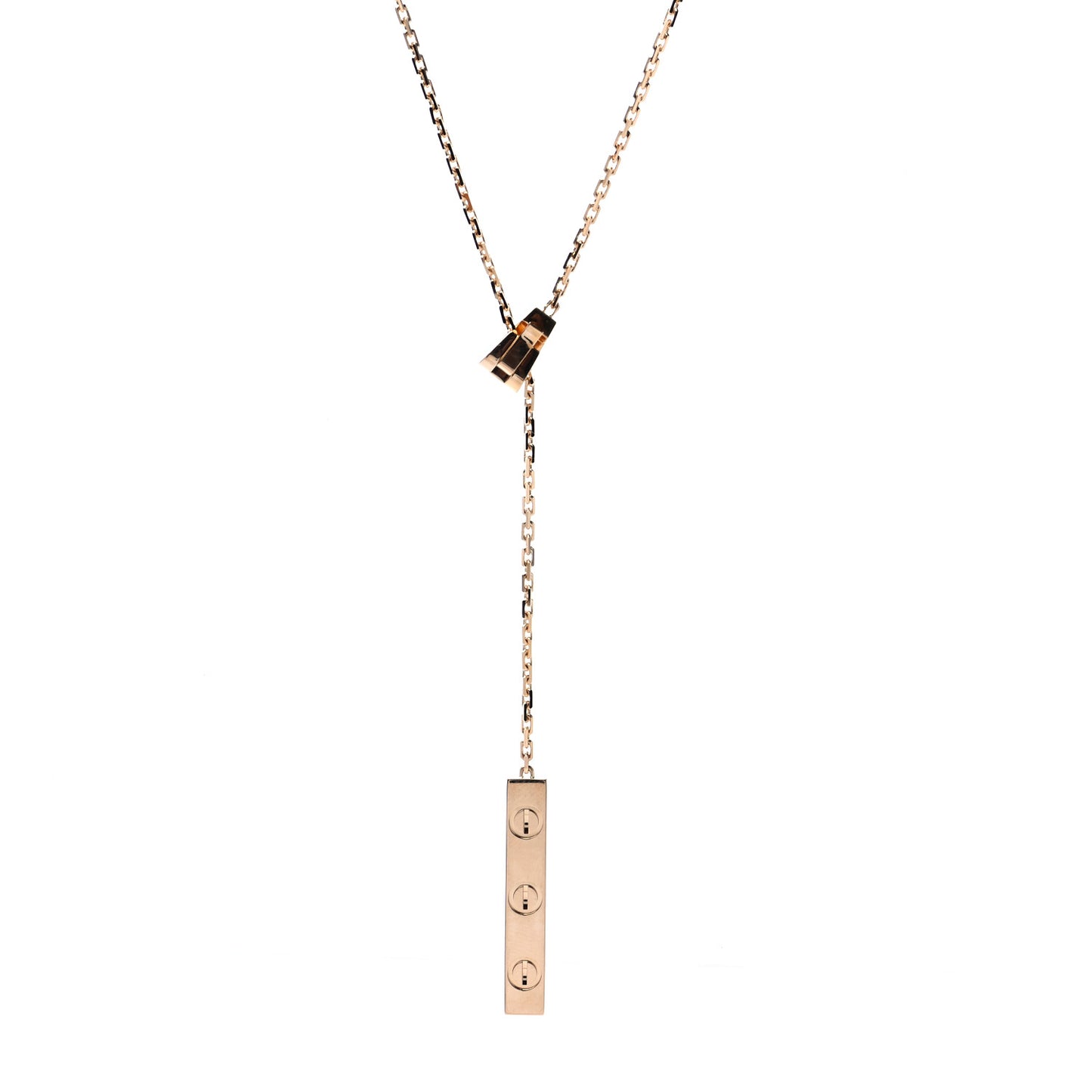 18K Yellow Gold LOVE Lariat Necklace