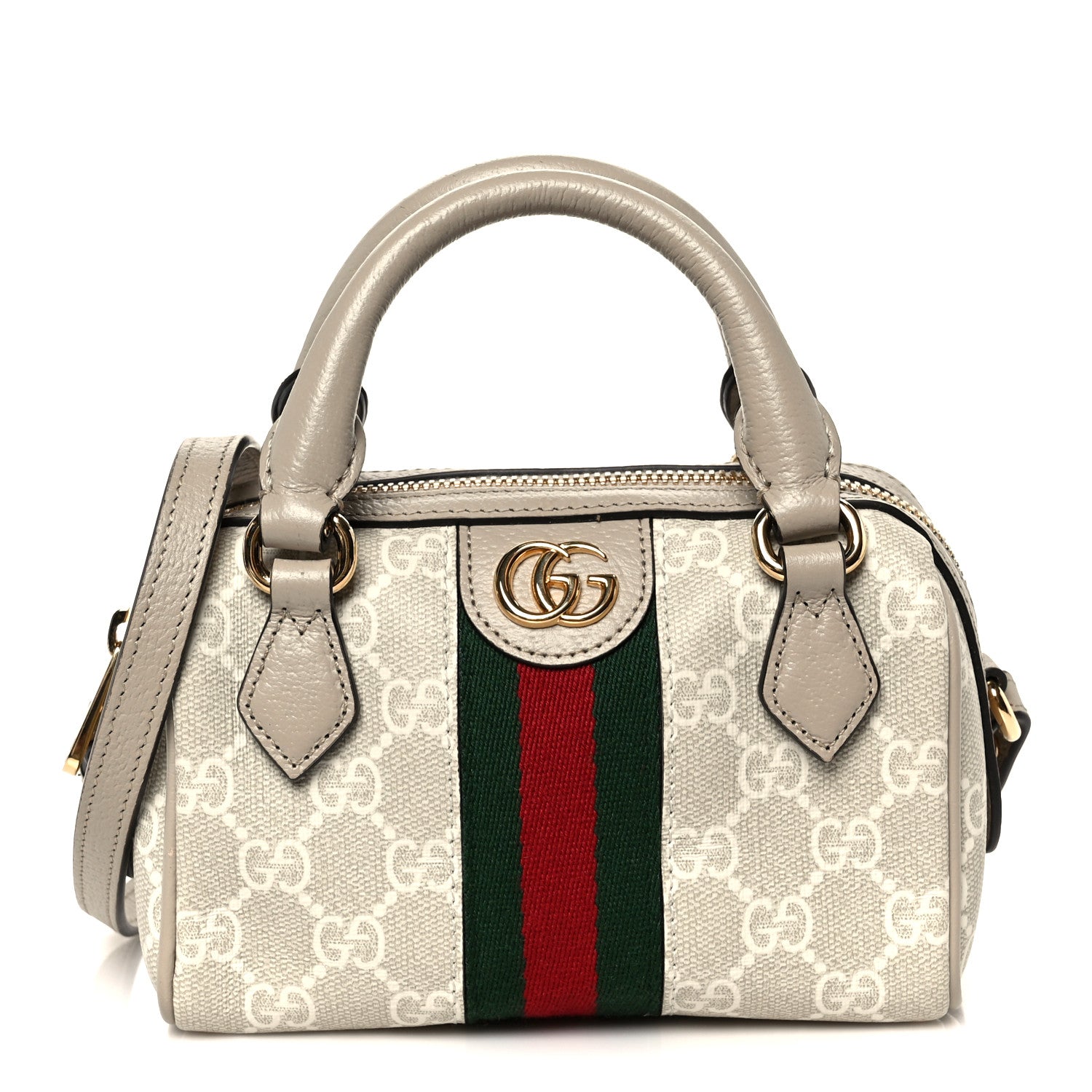 Gucci GG Supreme Monogram Textured Dollar Calfskin Web Super Mini