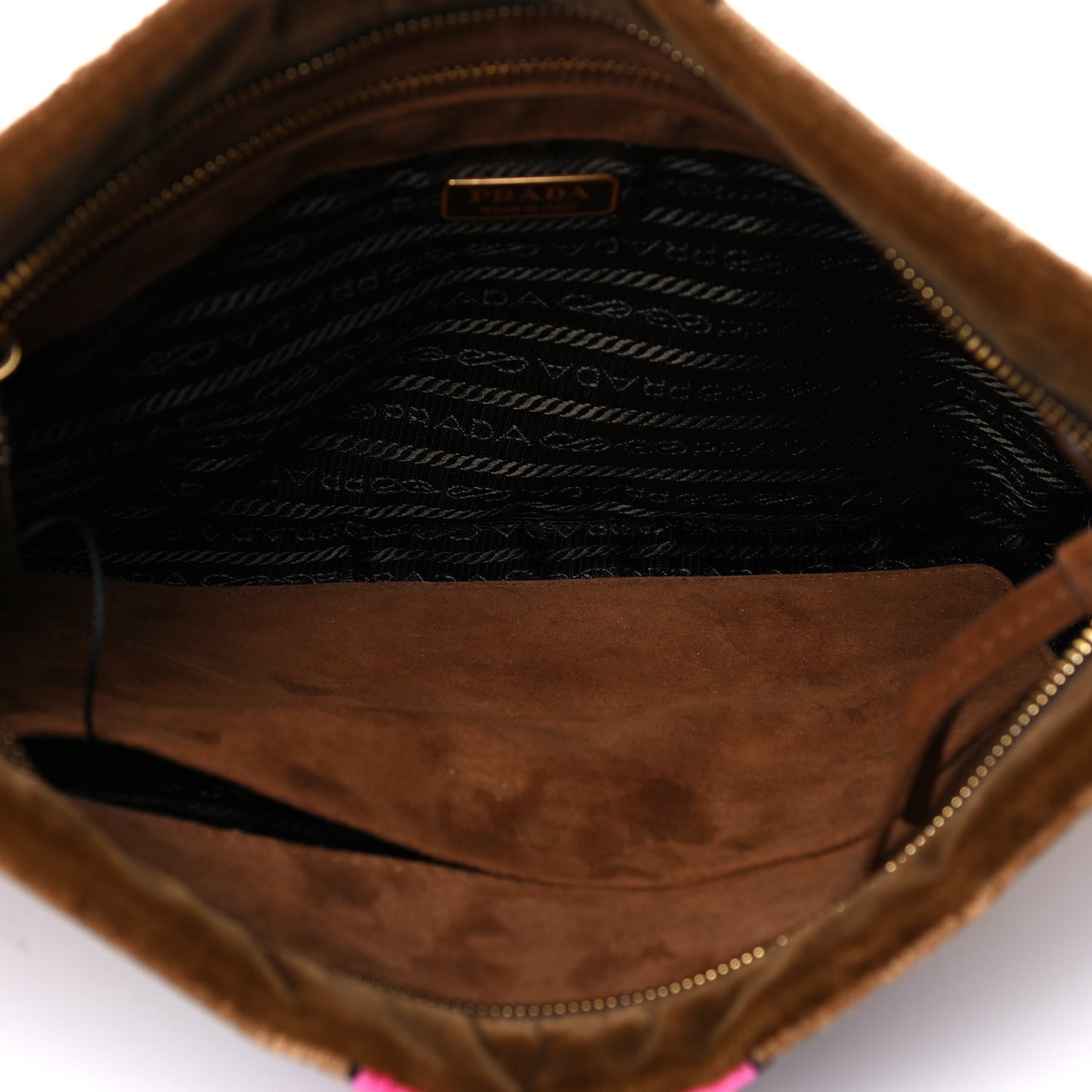 Velvet Cahier Chain Shoulder Bag Cammello