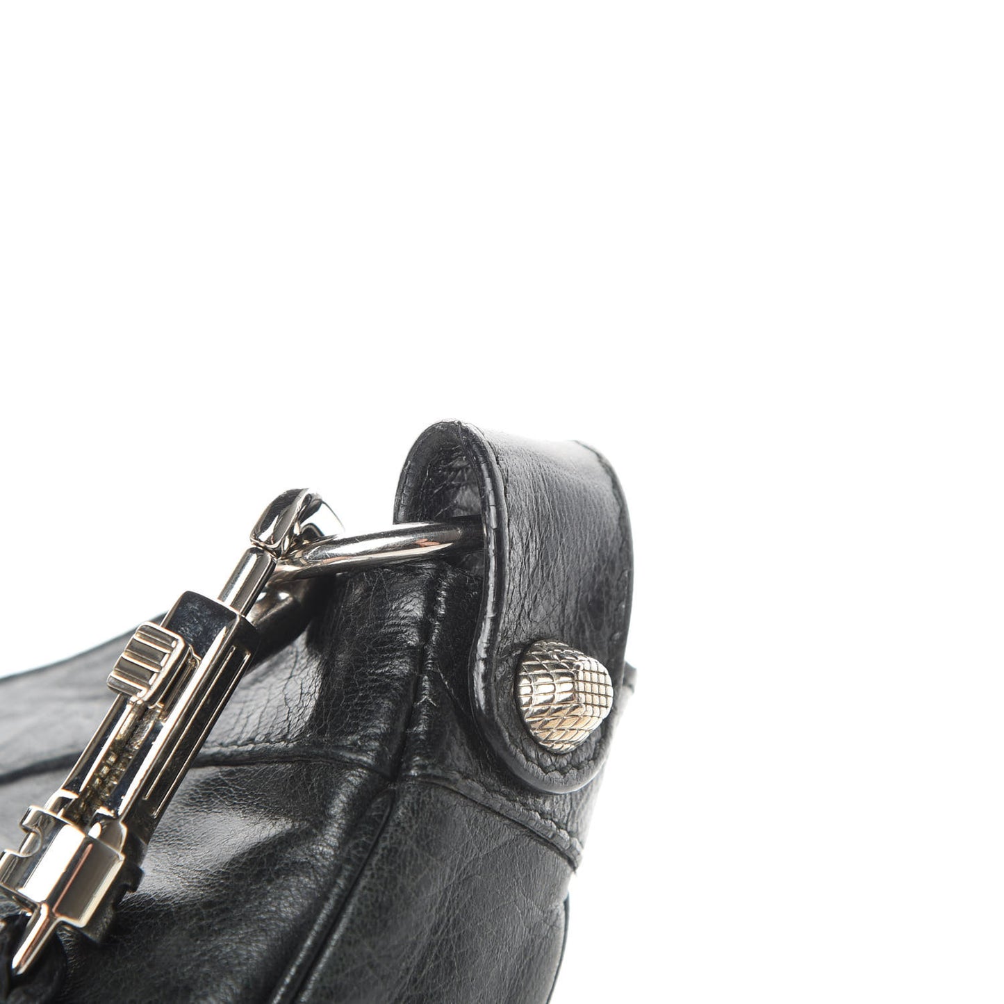 Agneau Giant 12 Silver Hardware Hip Black