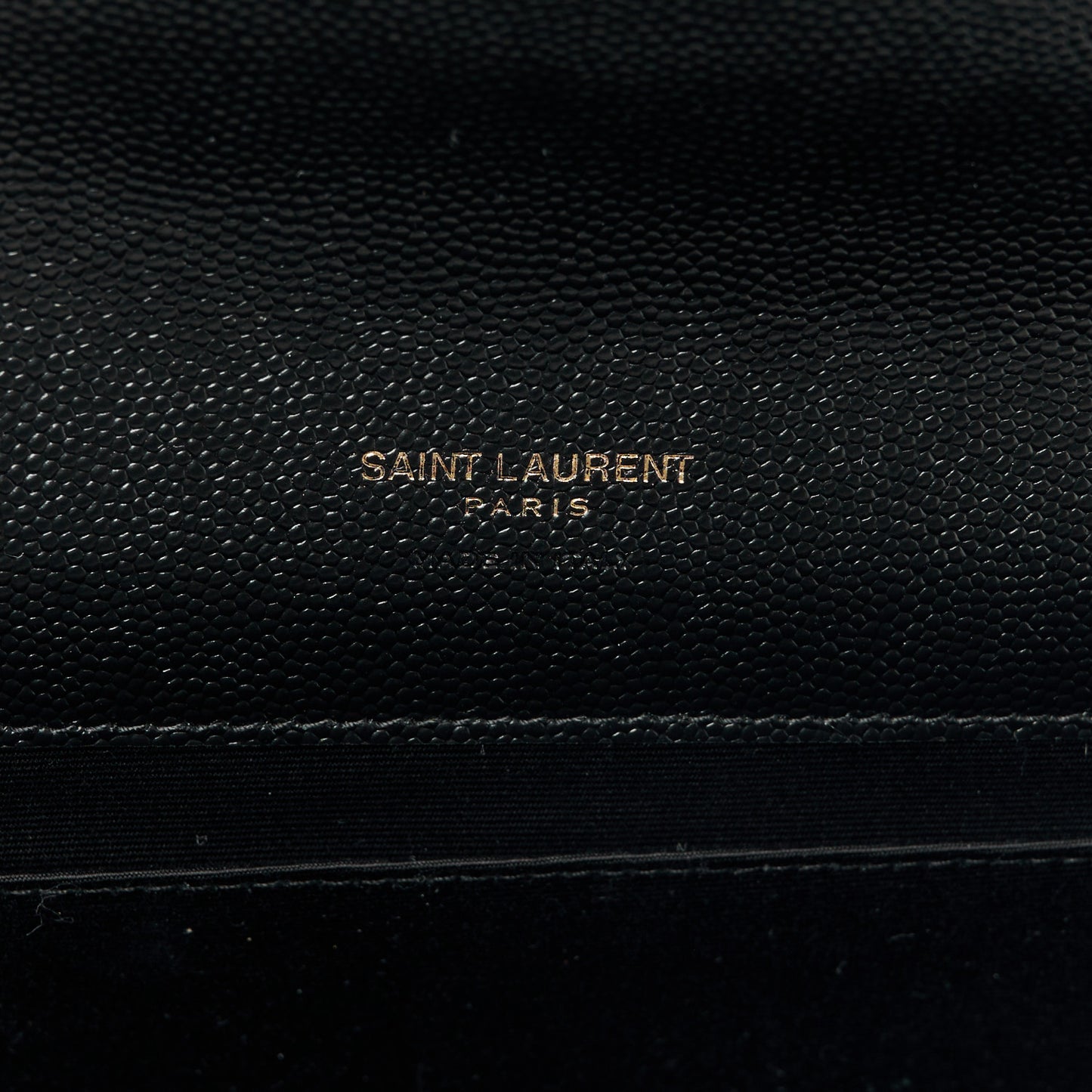 Grain De Poudre Textured Mixed Matelasse Triquilt Monogram Clutch Black