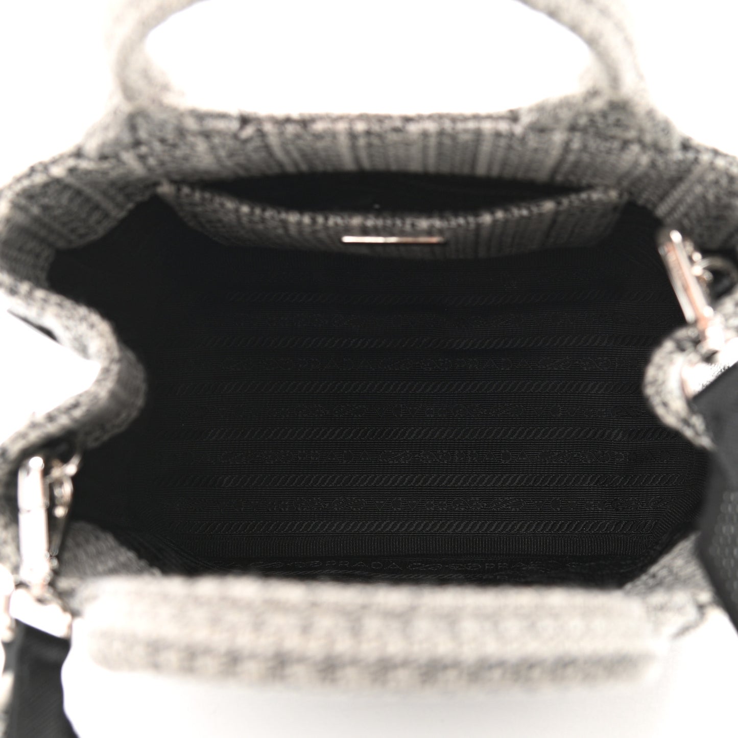 Jacquard Logo Embroidered Small Tote Black Talco