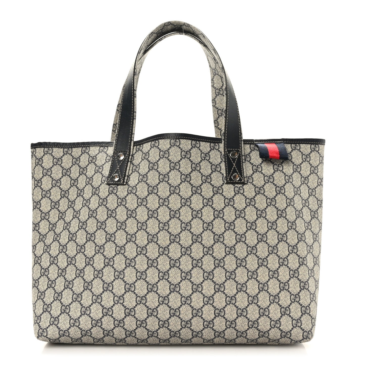 GG Plus Monogram Medium Signature Web Loop Tote Navy