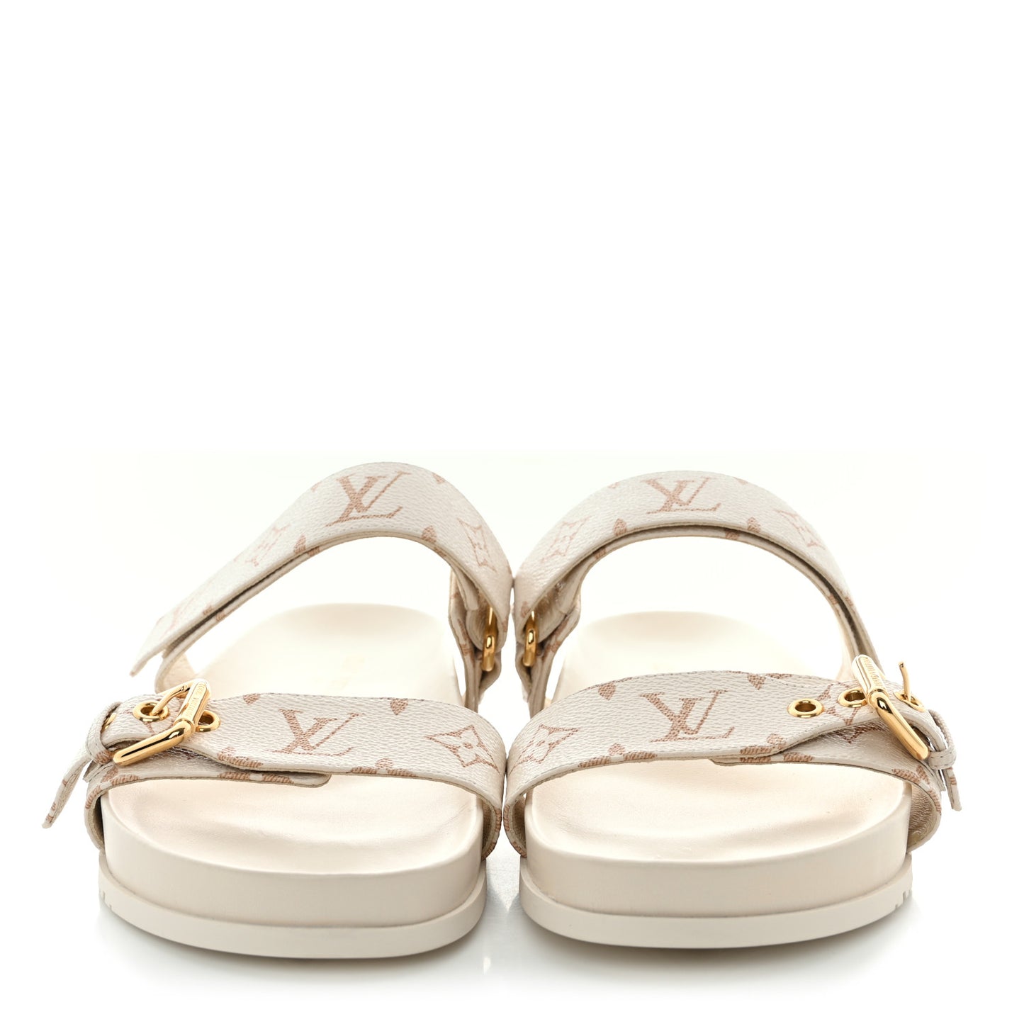 Monogram Bom Dia Flat Comfort Mule 42 Beige