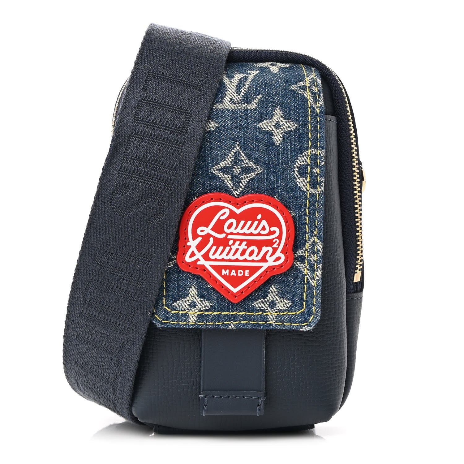 Louis Vuitton X NIGO Denim Monogram Flat Double Phone Pouch
