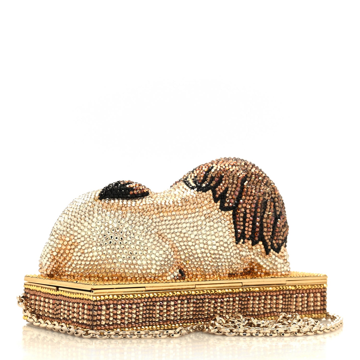 Crystal Lion Pedestal Minaudiere Clutch