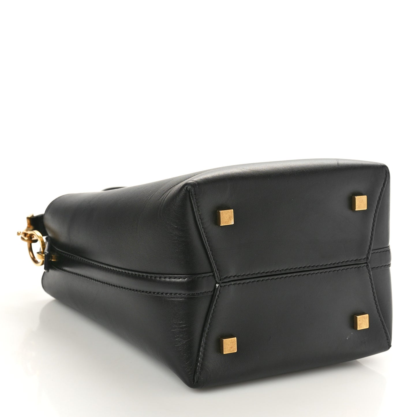 Shiny Calfskin Le 37 Mini Bucket Bag Black