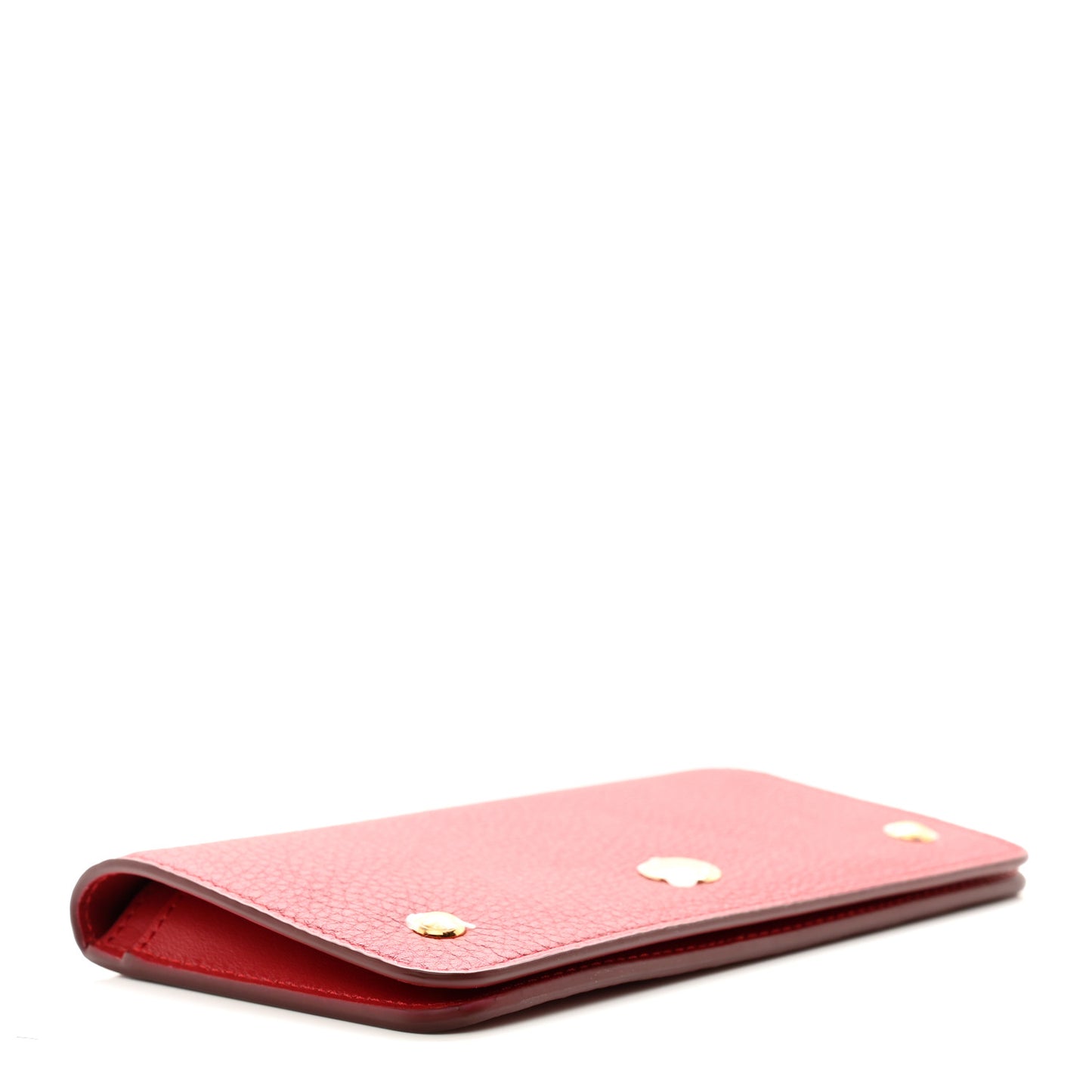 Marais Calfskin Rowe Continental Wallet Dark Carmine