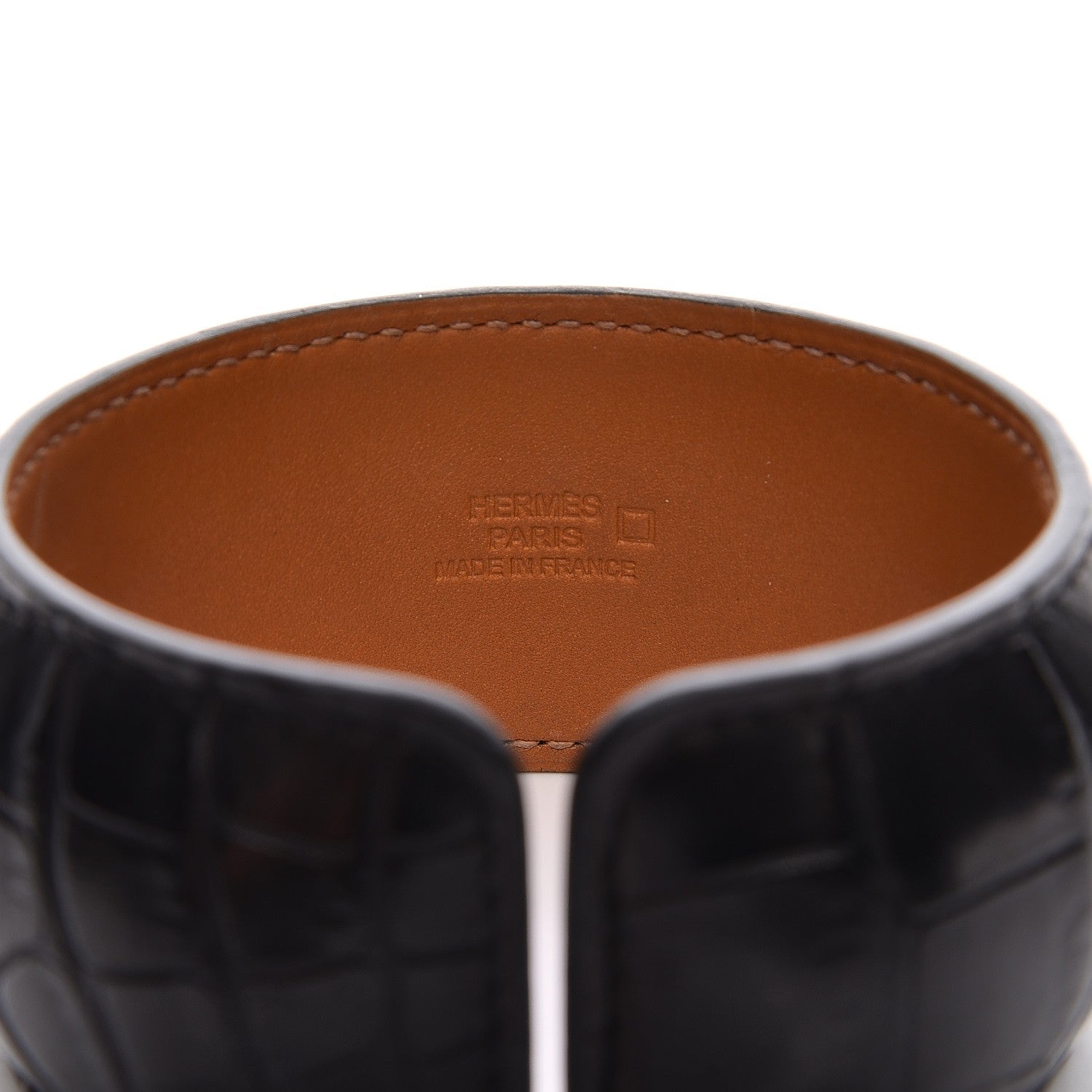 Hermes Alligator Astral Cut Bracelet S Black 5 of 5