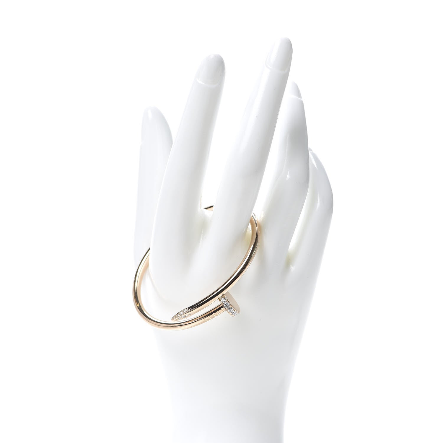 Cartier 18K Pink Gold Diamond Juste Un Clou Bracelet 16 2 of 5