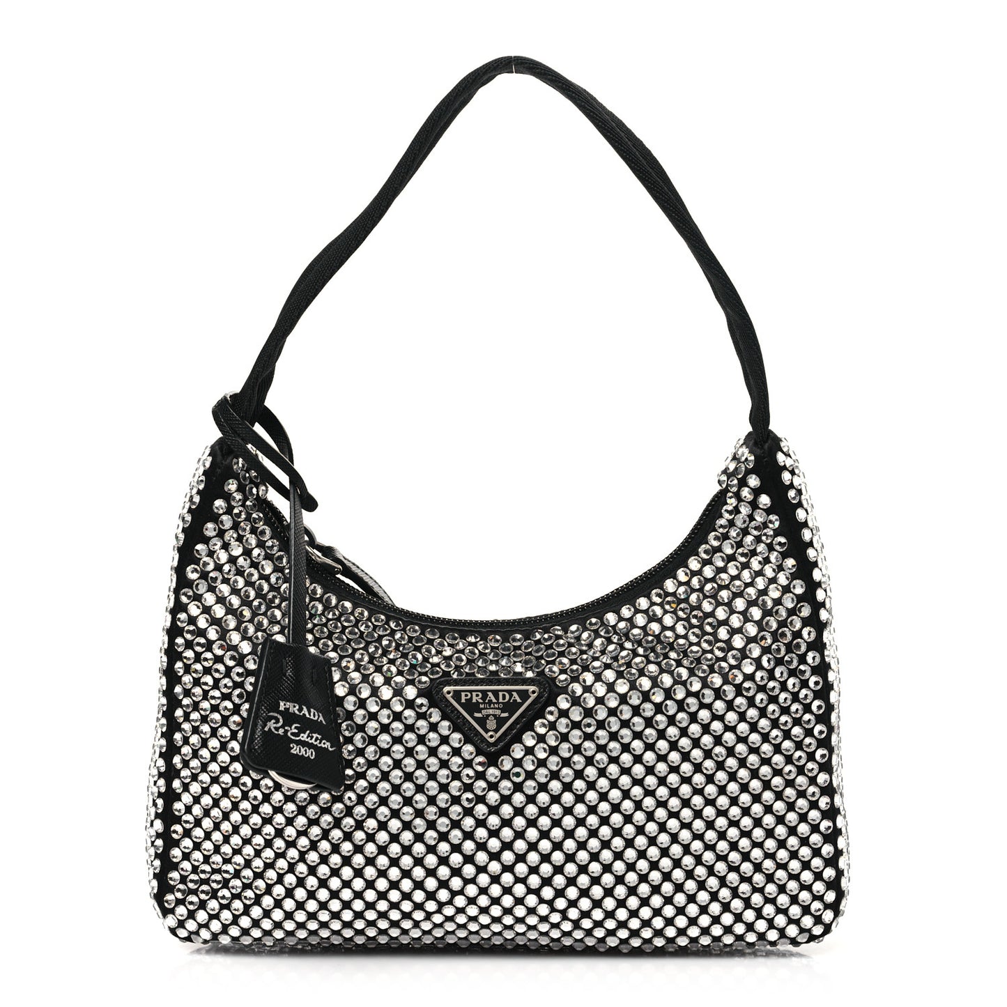 Satin Crystal Mini Re-Edition 2000 Bag Cristal