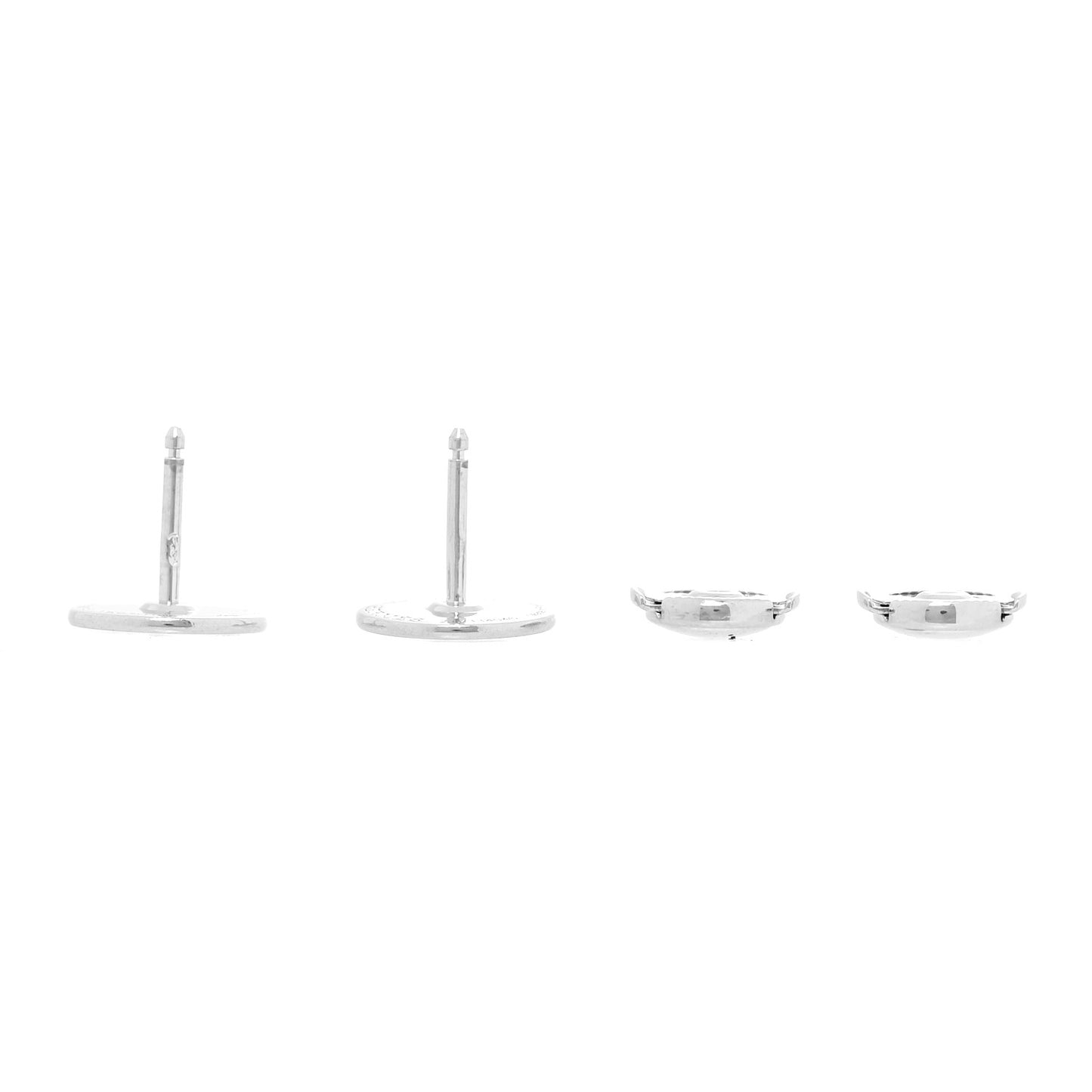 18K White Gold Diamond Small Gambade Earrings