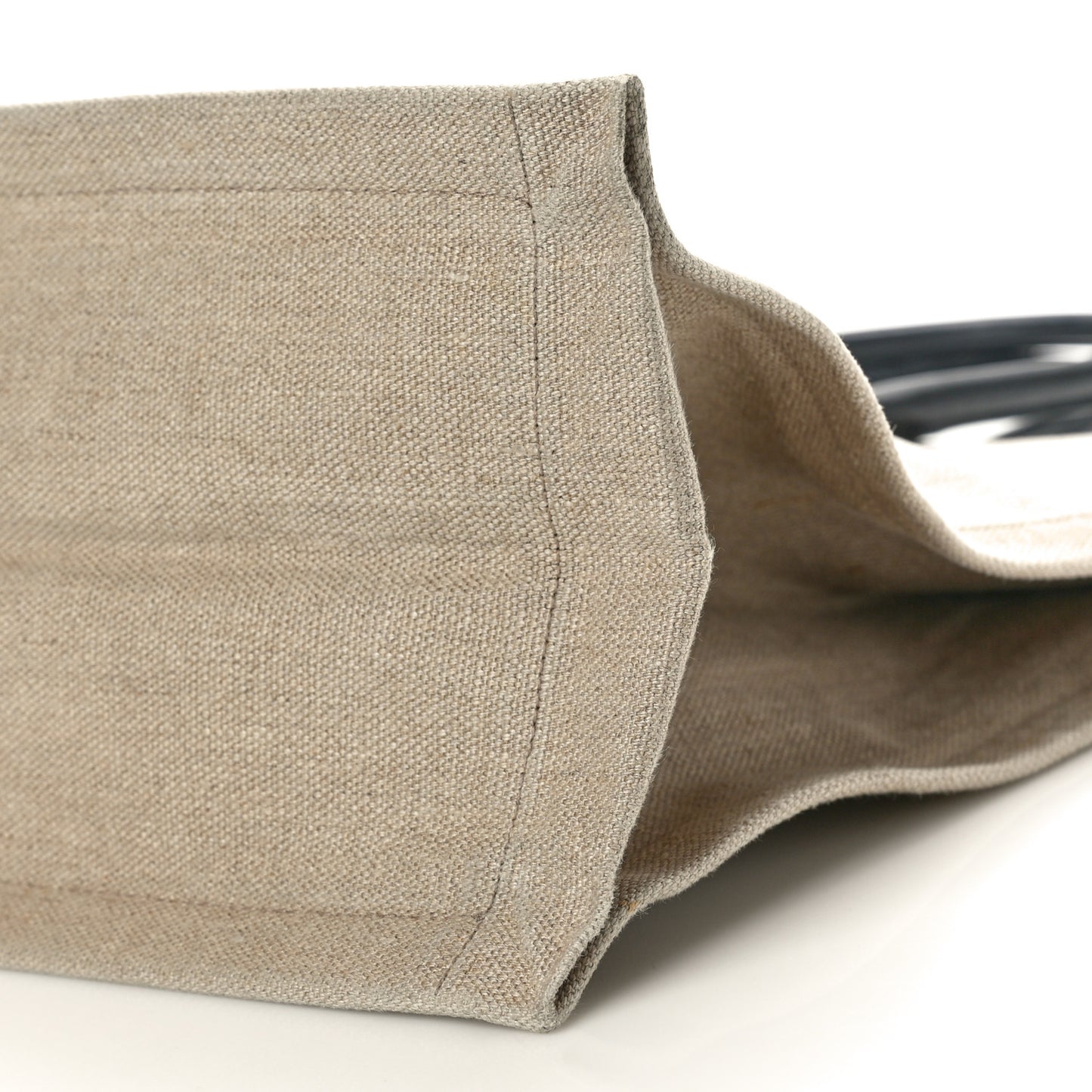 Linen Calfskin Rive Gauche Tote Optic White