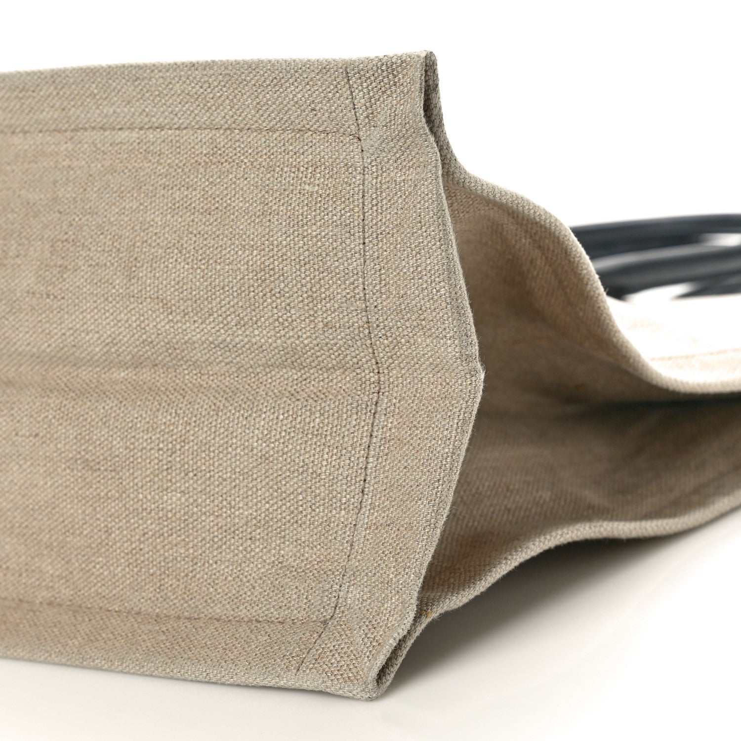 Saint Laurent Linen Calfskin Rive Gauche Tote Optic White 10 of 13