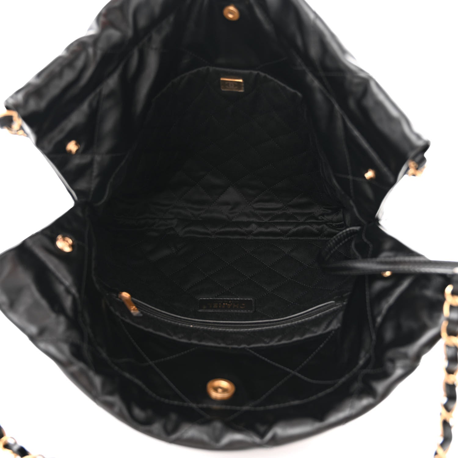 Chanel Shiny Calfskin Quilted Small Chanel 22 Black 6 of 11