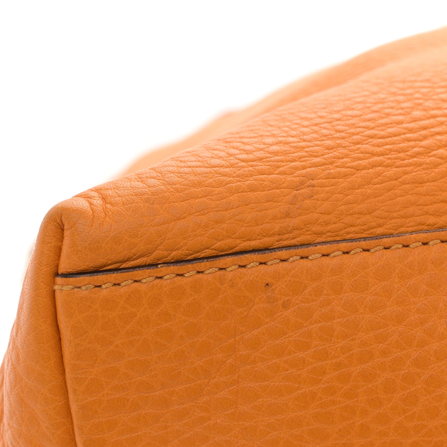 Pebbled Calfskin Medium Soho Chain Shoulder Bag Curcuma