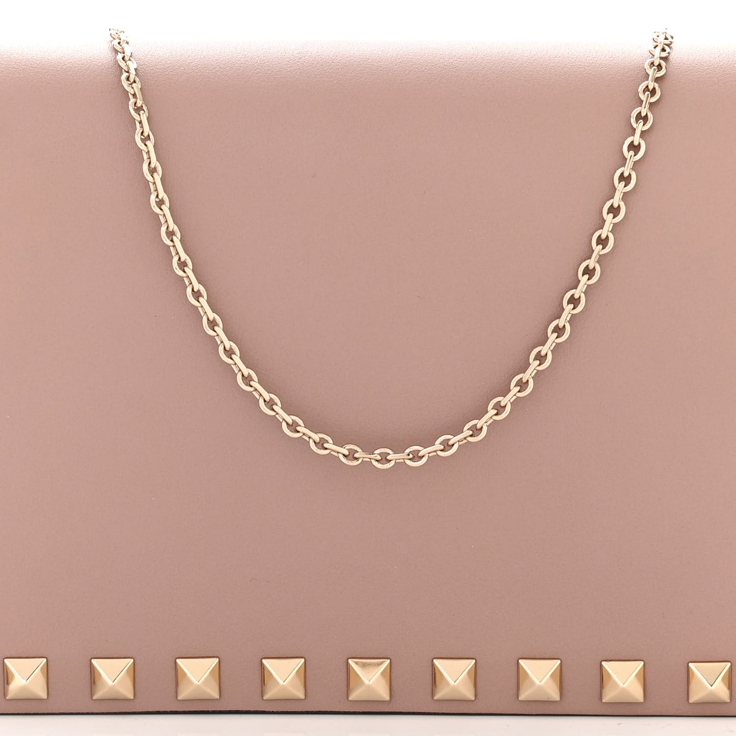 Vitello Rockstud Wallet on Chain Poudre