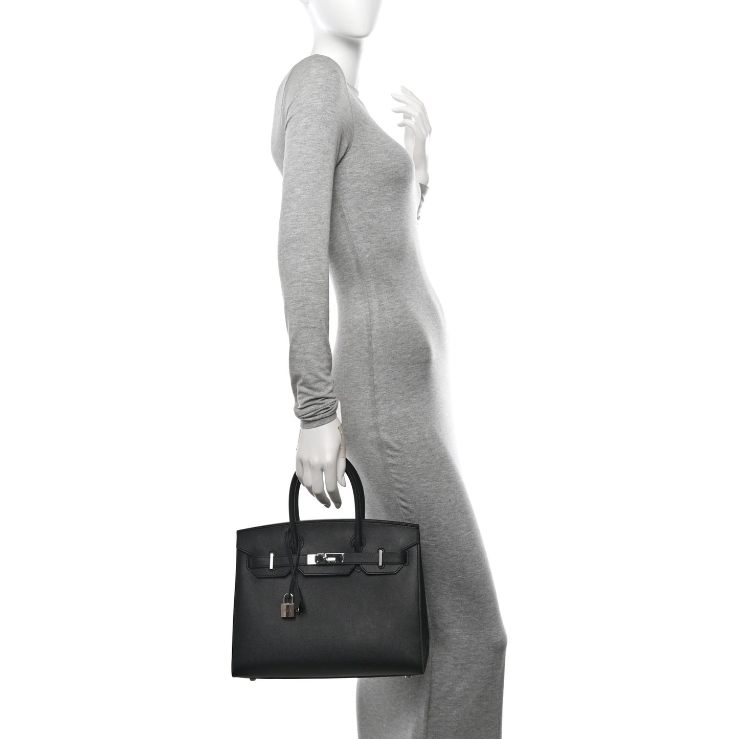 Madame Calfskin Birkin Sellier 30 Black