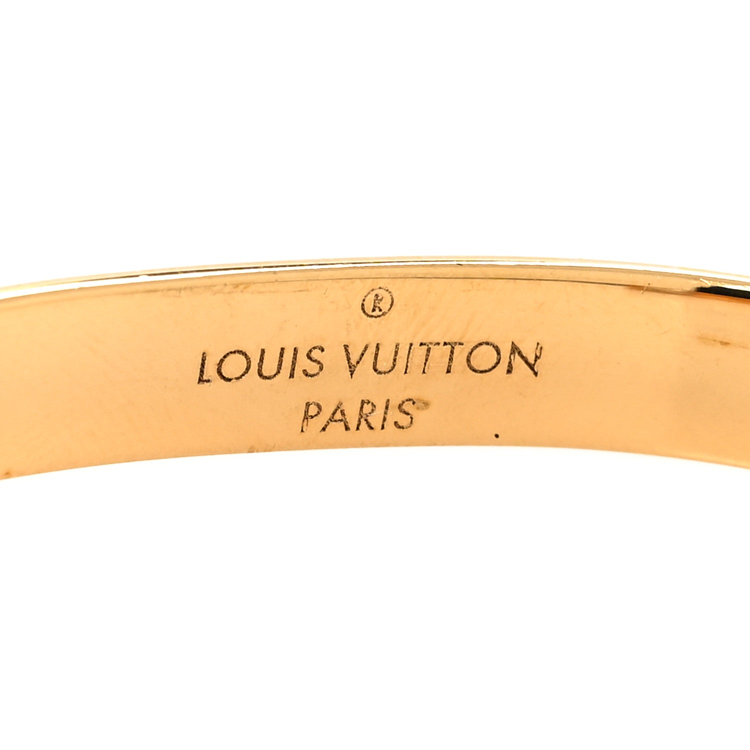 Louis Vuitton Metal Nanogram Hoop Earrings Gold 4 of 5
