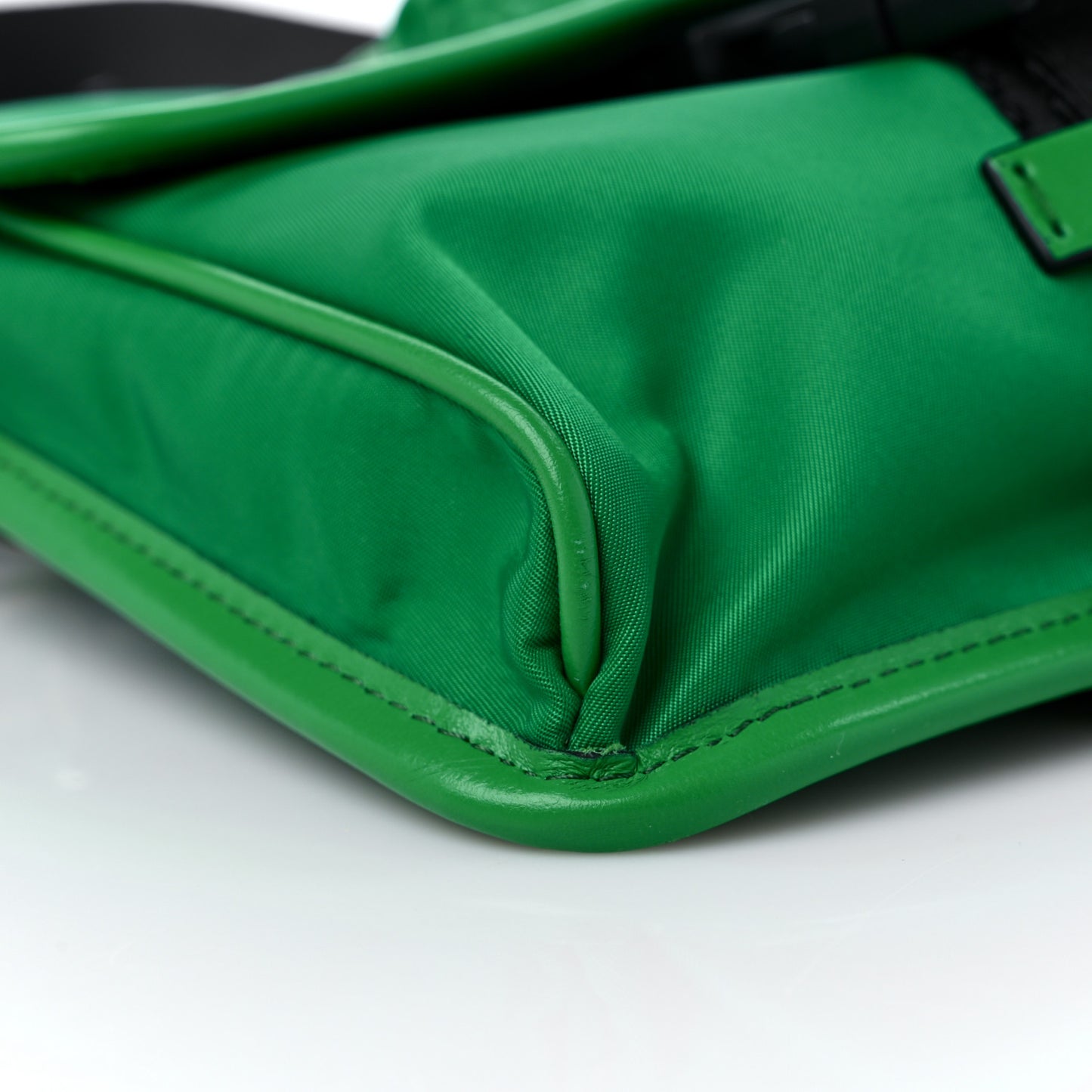 Nylon Palazzo Medusa Crossbody Messenger Bag Green Water