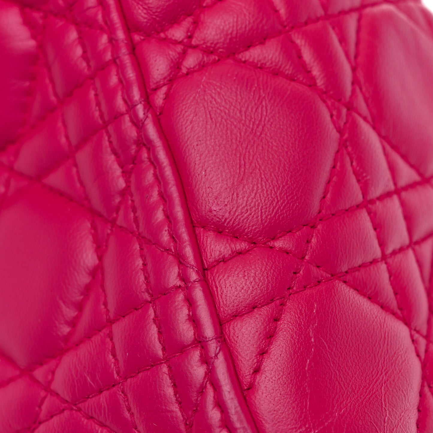Lambskin Cannage Large Lady Dior Pink