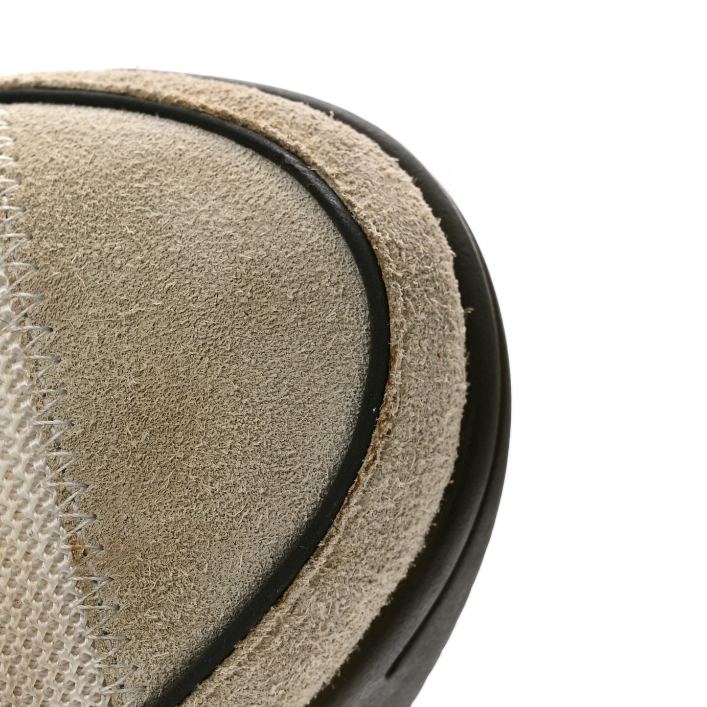 Fabric Suede Calfskin CC Sneakers 37 Ivory Black