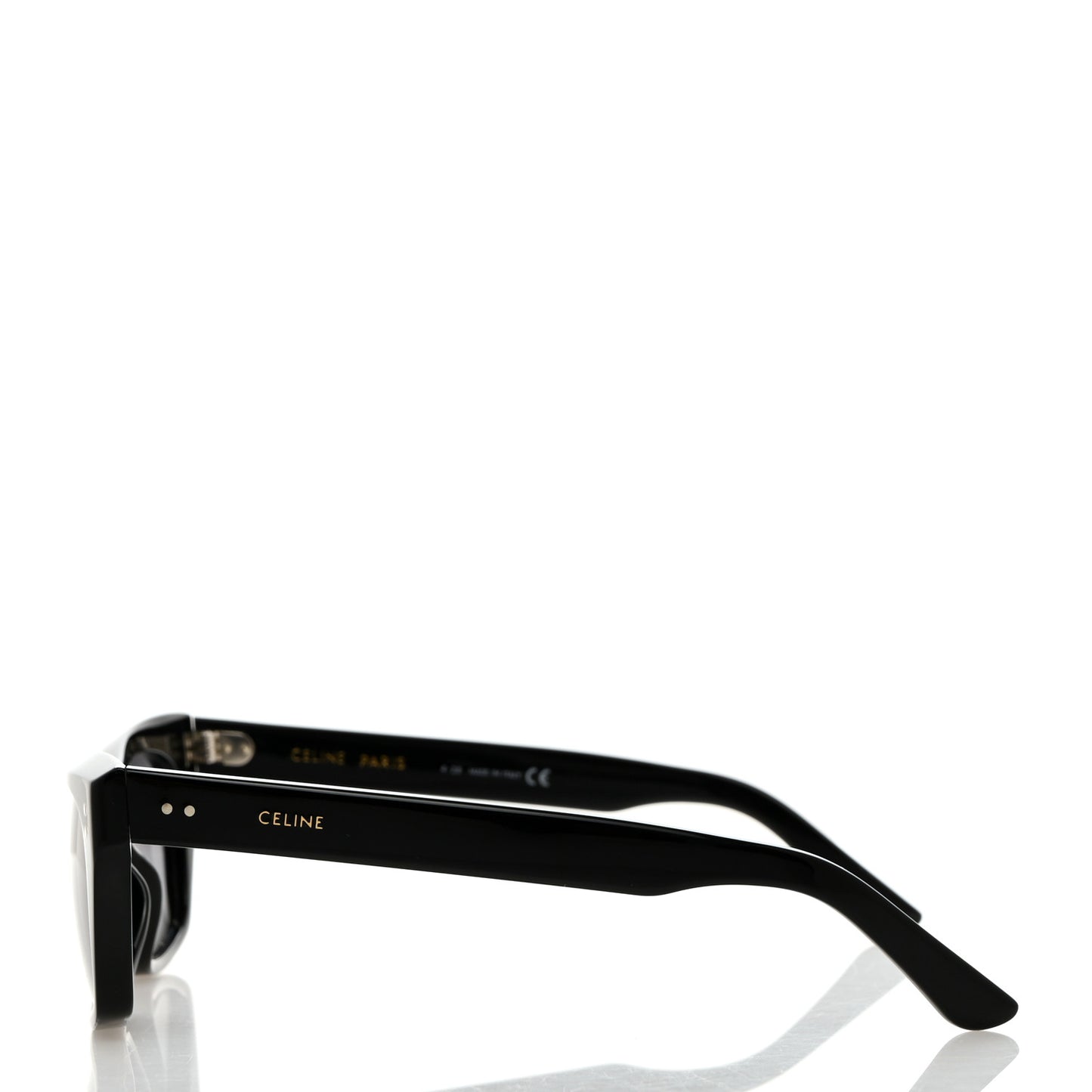 Acetate Polarized Rectangular Sunglasses CL40060I Black