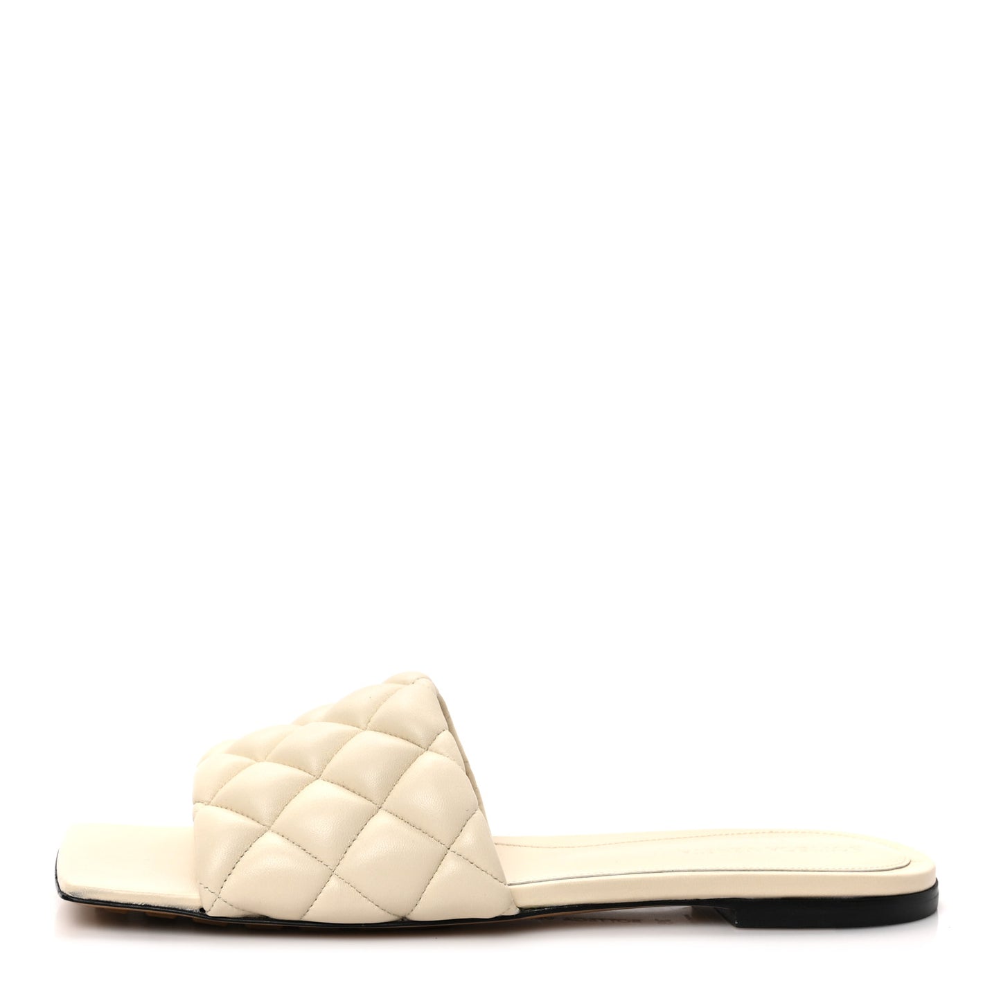 Nappa Matelasse Padded Flat Sandals 39 Sea Salt