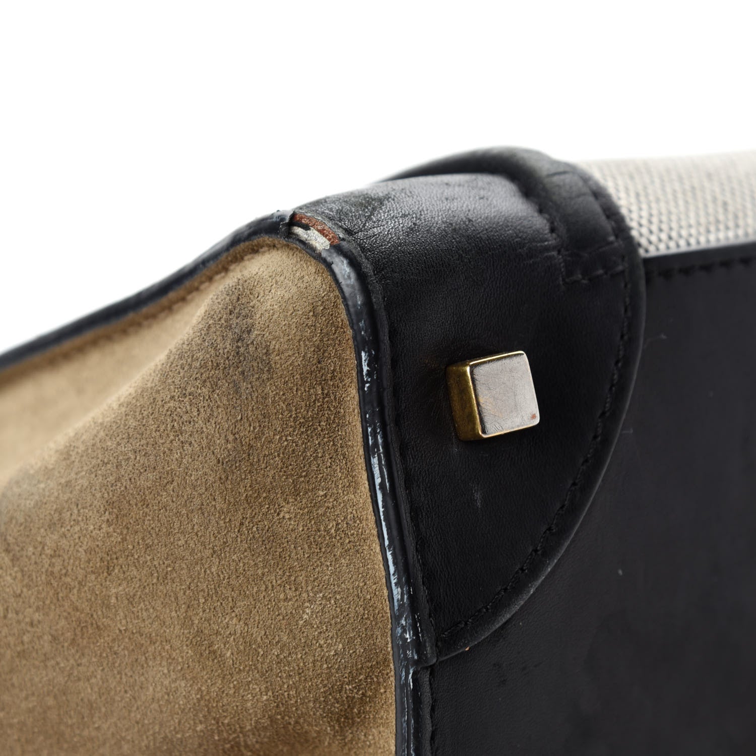 Celine Canvas Smooth Calfskin Suede Mini Tri-Color Luggage 10 of 21