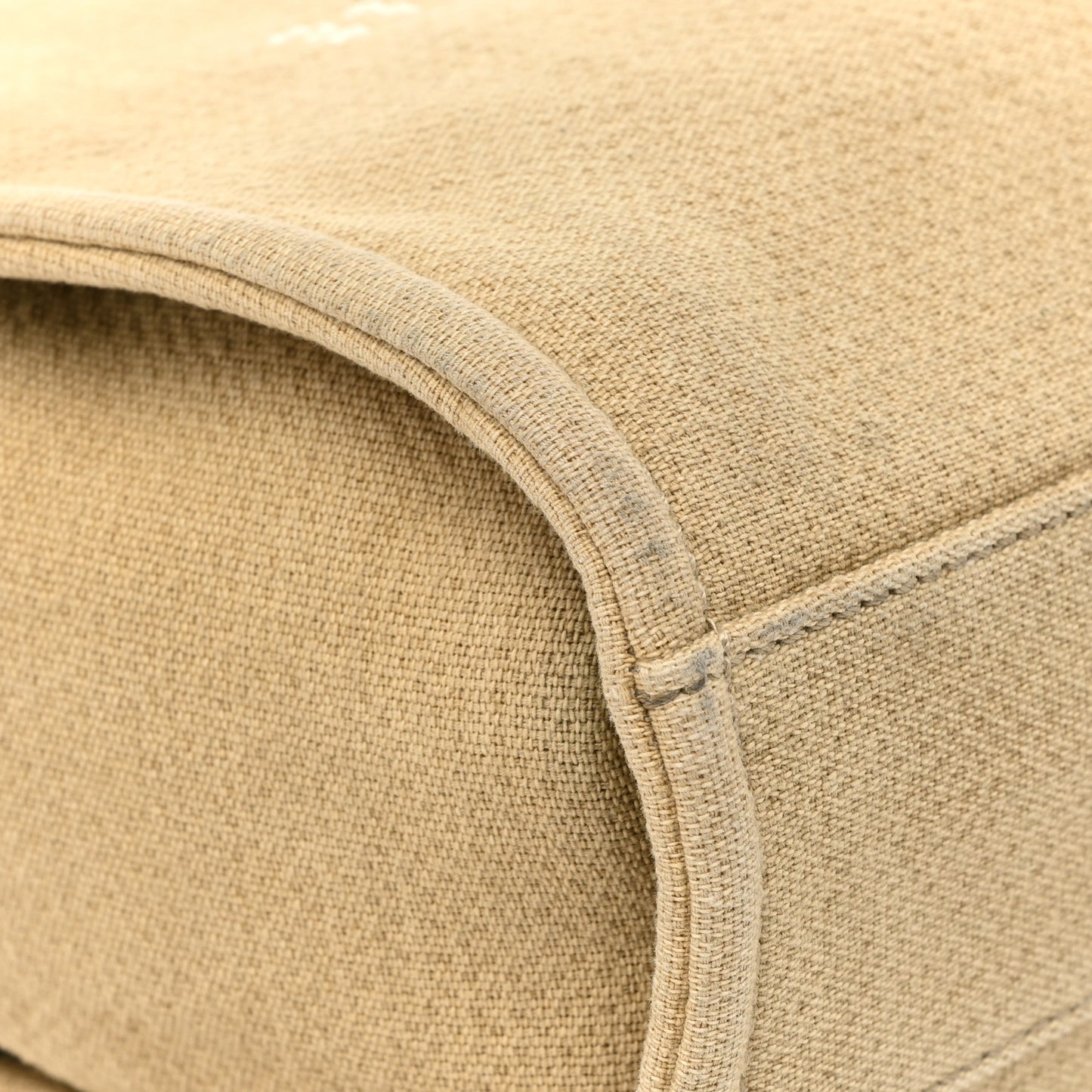 Canvas Mini Deauville Tote Beige Black