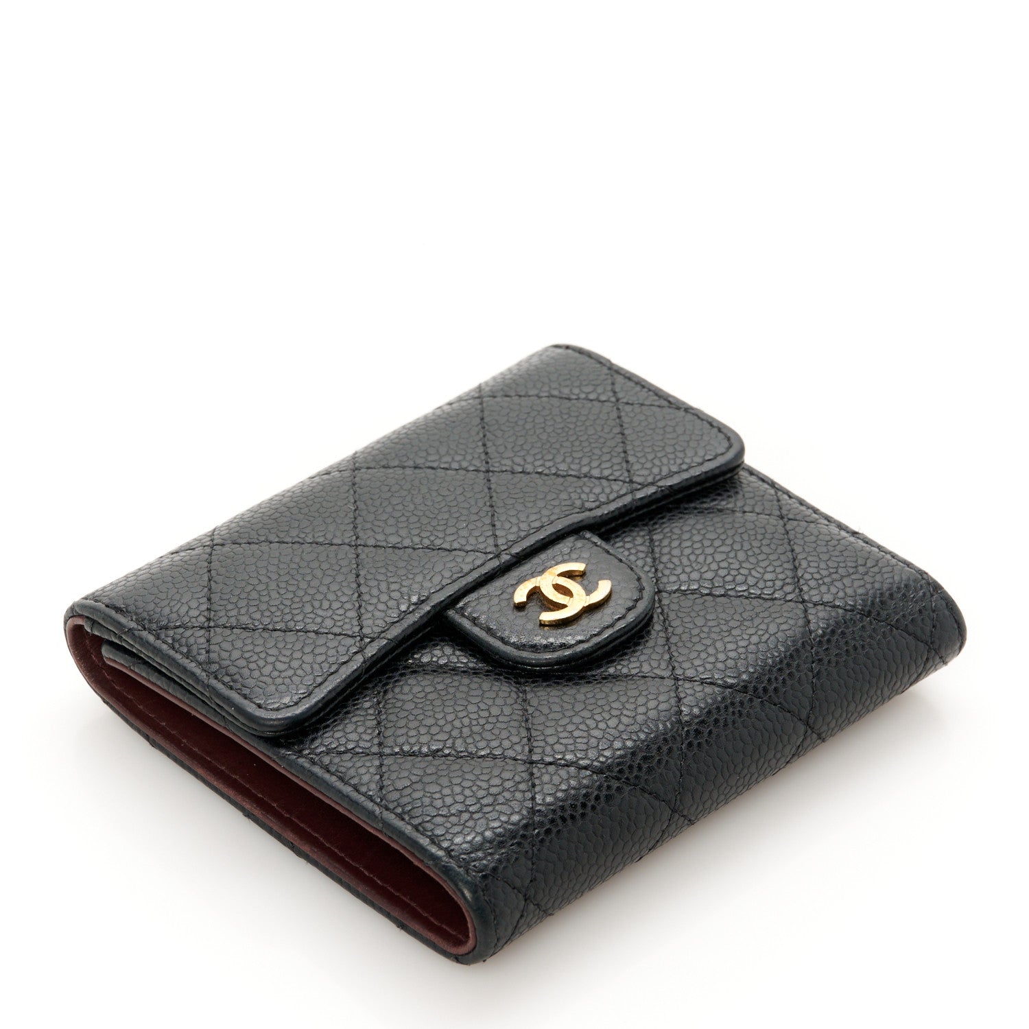 Chanel Caviar Quilted Compact Flap Wallet Black 4 of 10