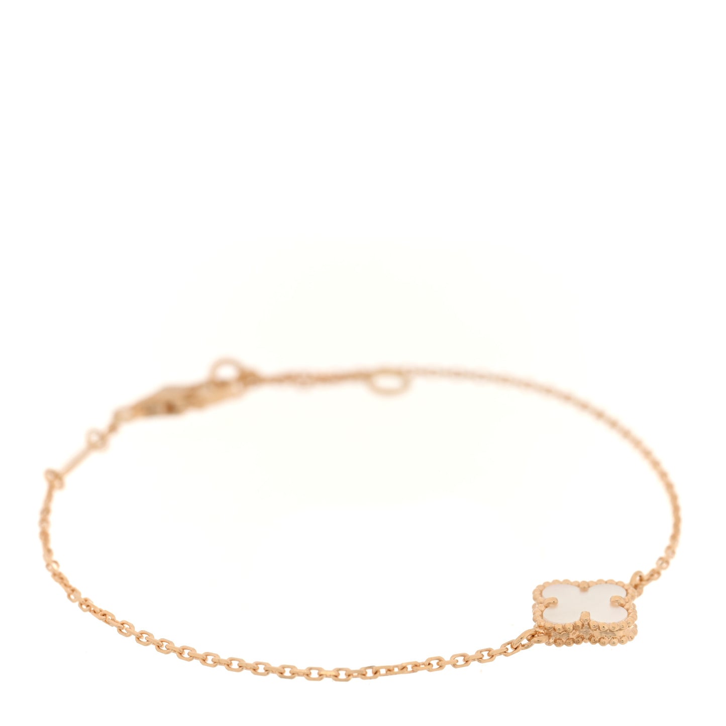 18K Yellow Gold Mother of Pearl Sweet Alhambra Bracelet