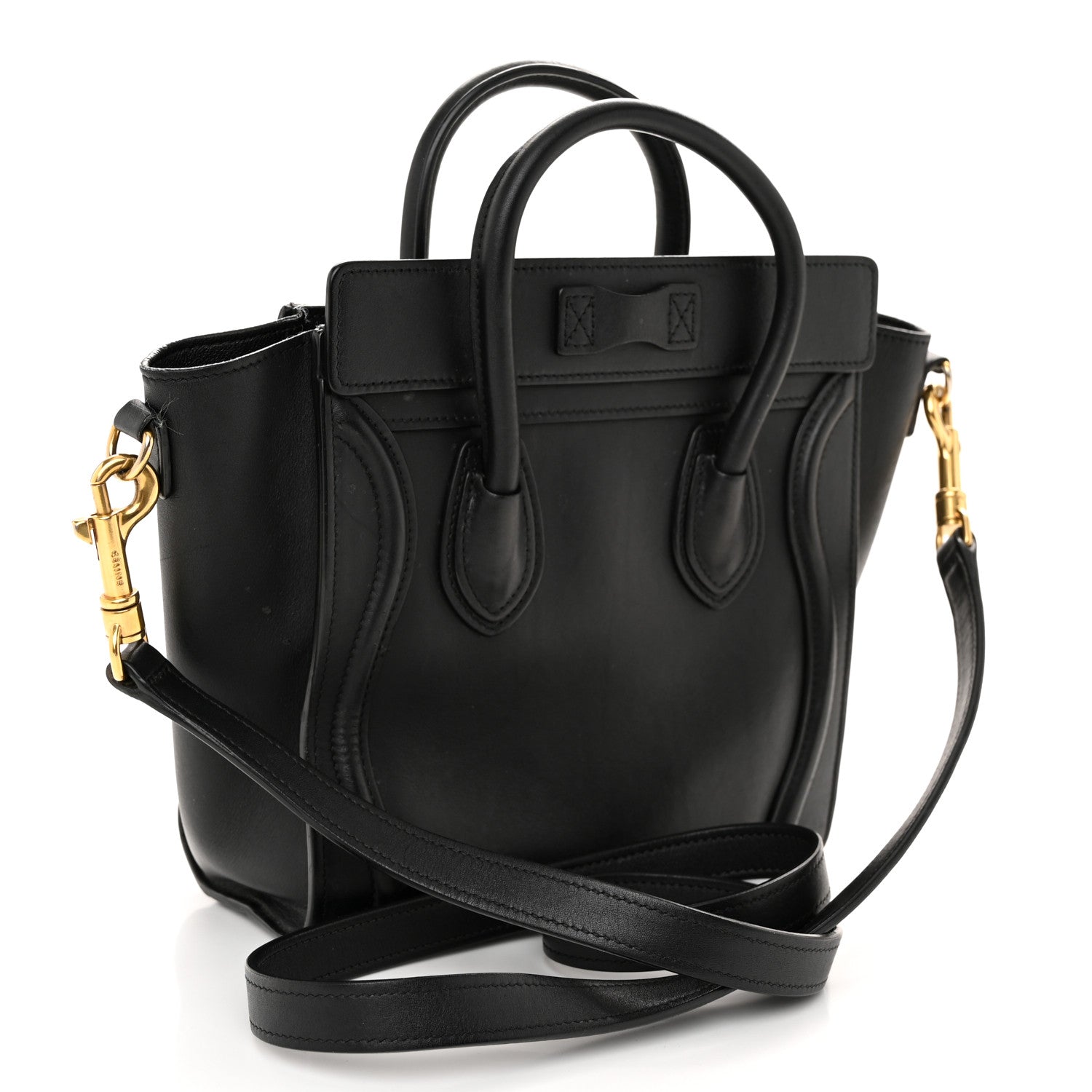 Celine Smooth Calfskin Nano Luggage Black 3 of 11