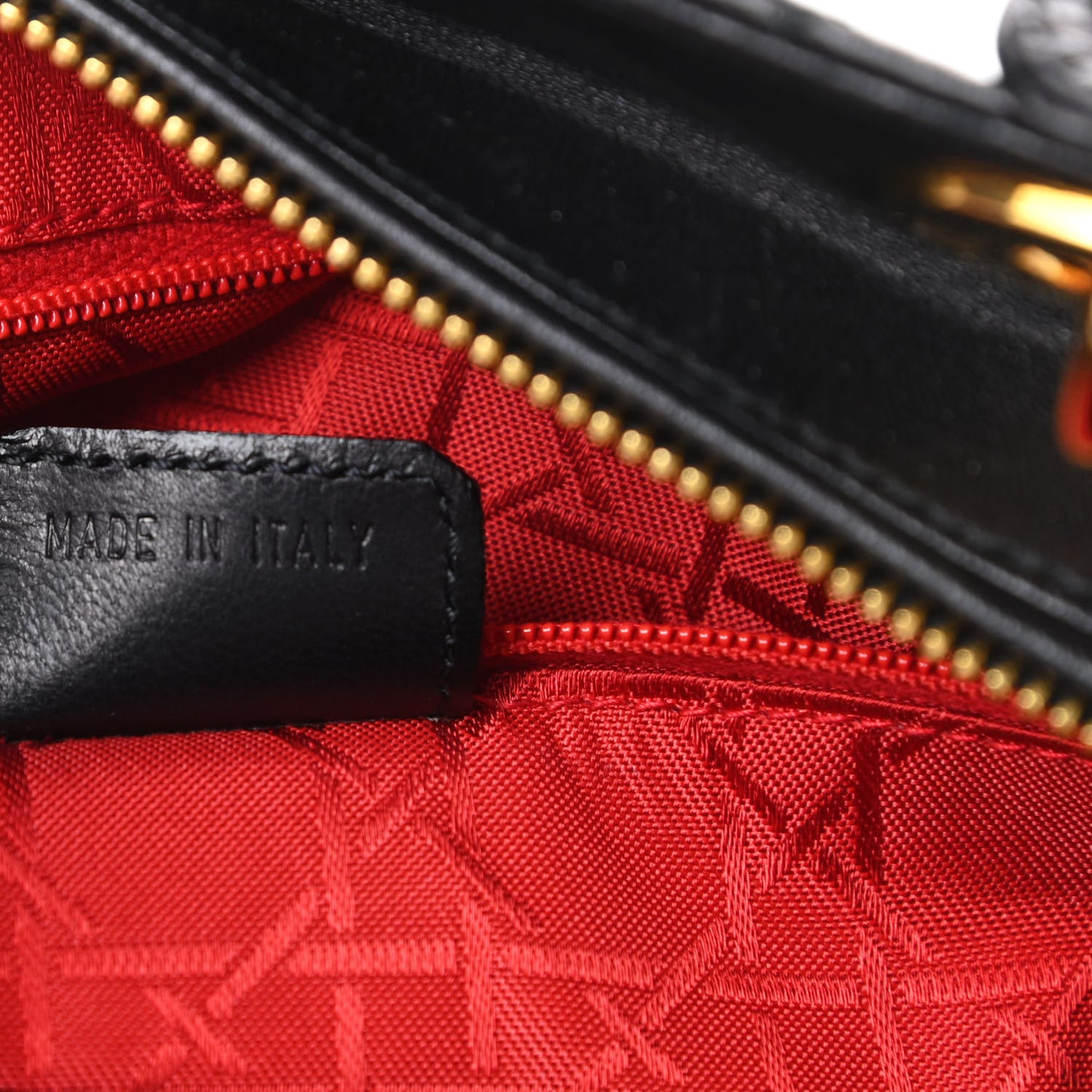 Lambskin Cannage Medium Lady Dior Black