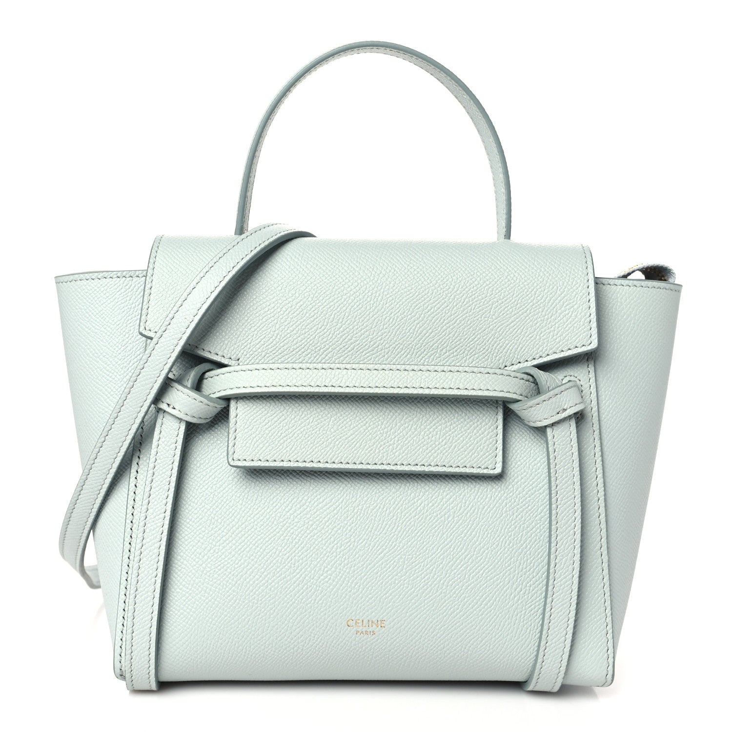 Celine Grained Calfskin Nano Belt Bag Soft Blue 1517748 – FASHIONPHILE